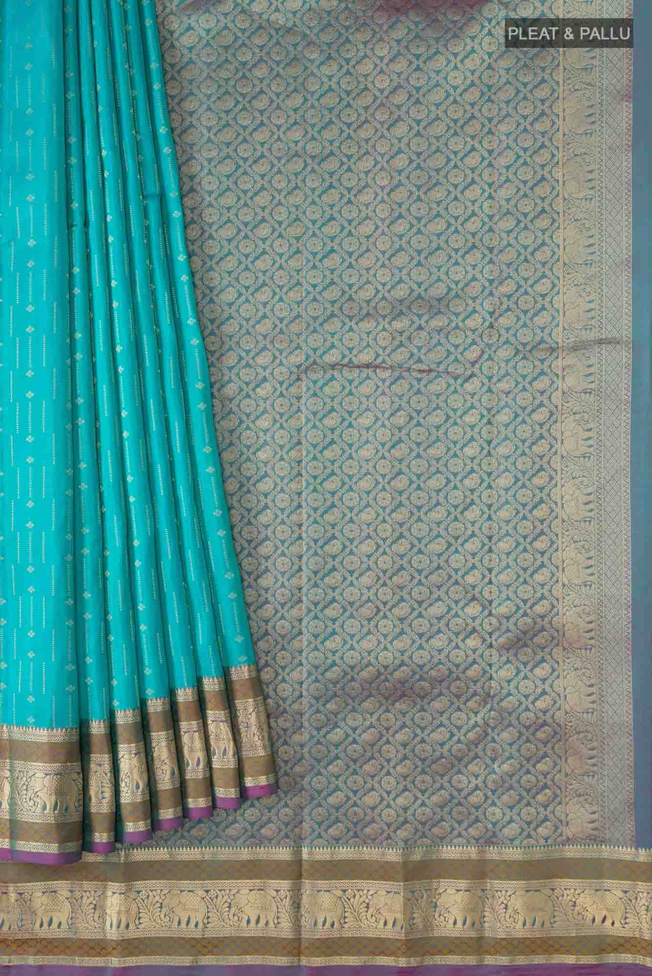Blue Kanchipuram Silk Saree