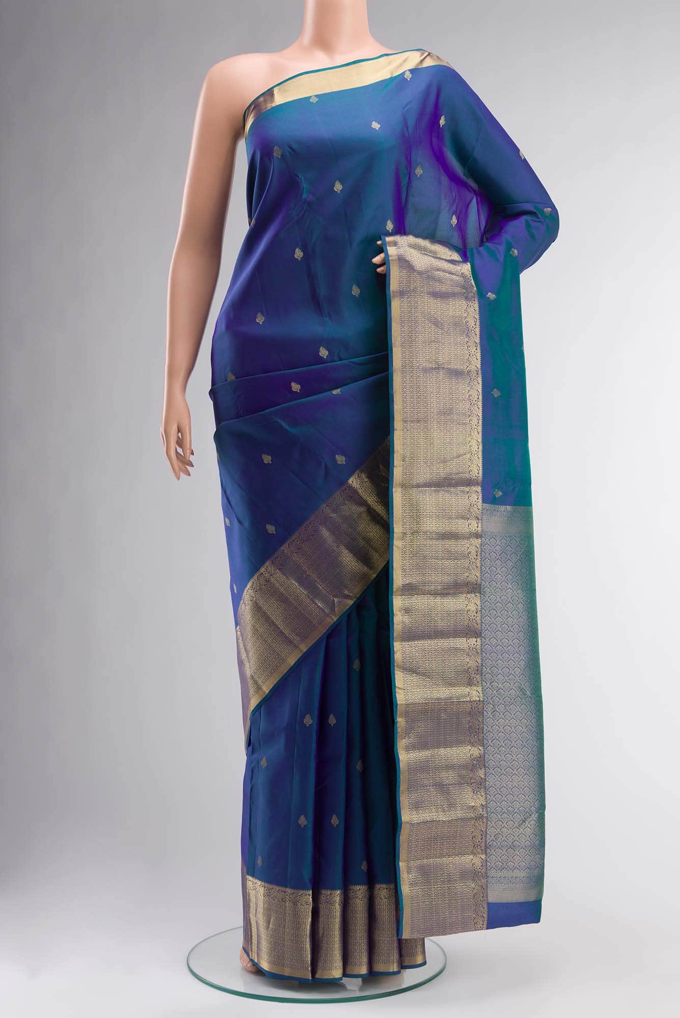 Blue Kanchipuram Silk Saree