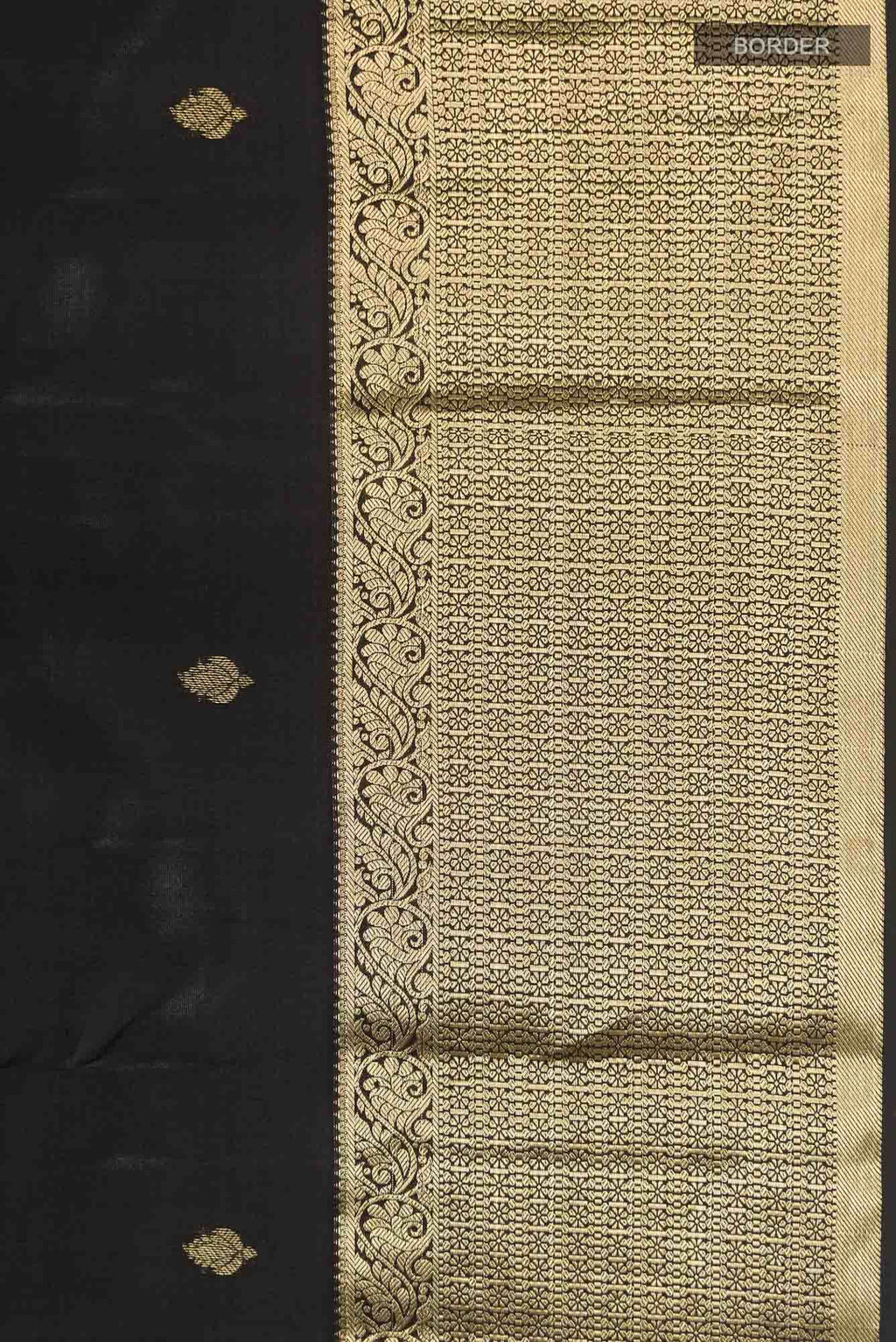 Black Kanchipuram Silk Saree
