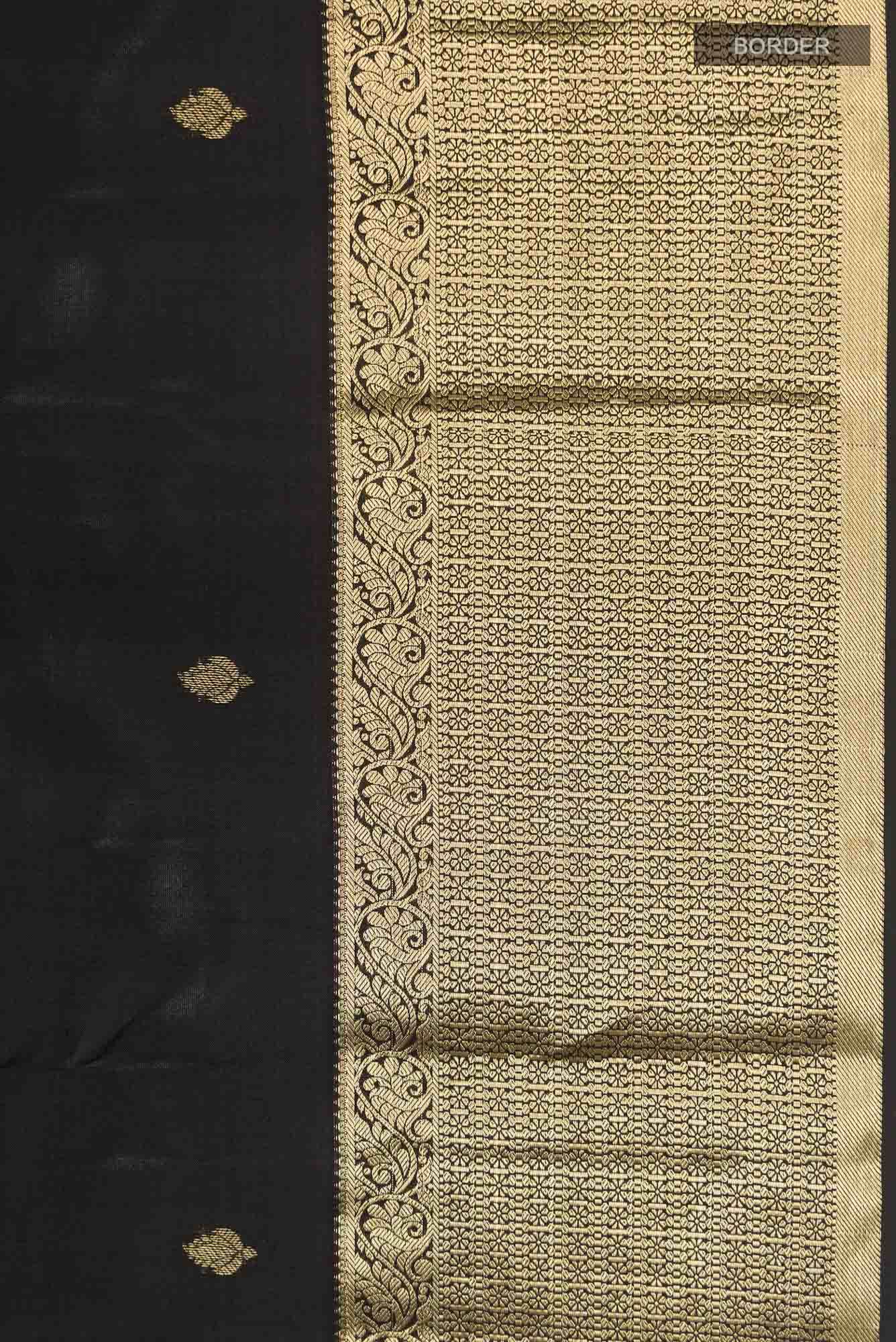 Black Kanchipuram Silk Saree