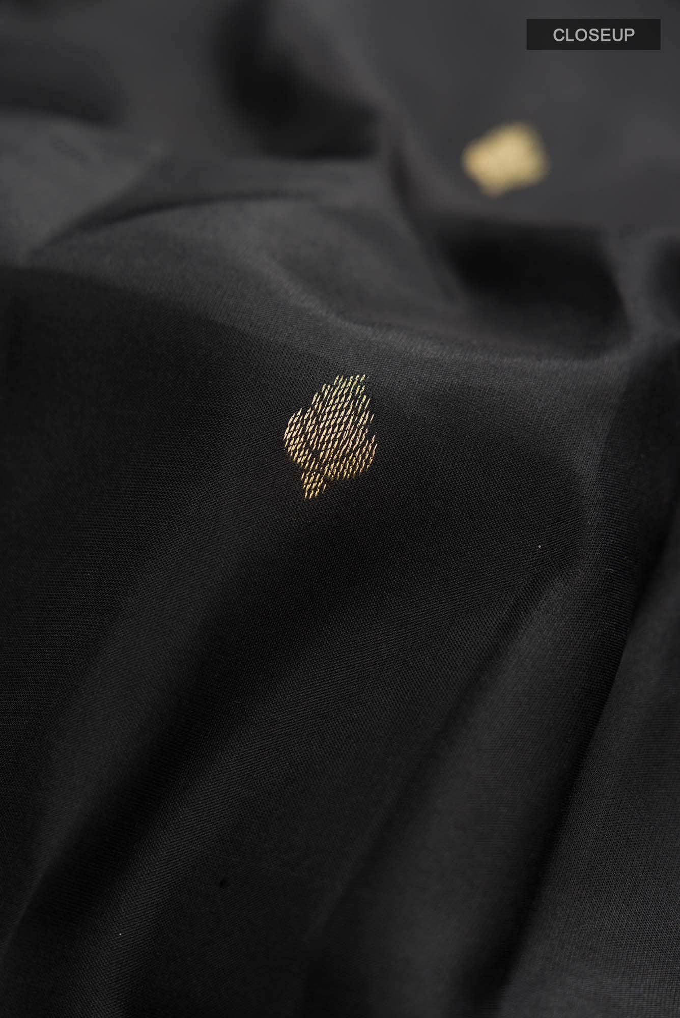 Black Kanchipuram Silk Saree