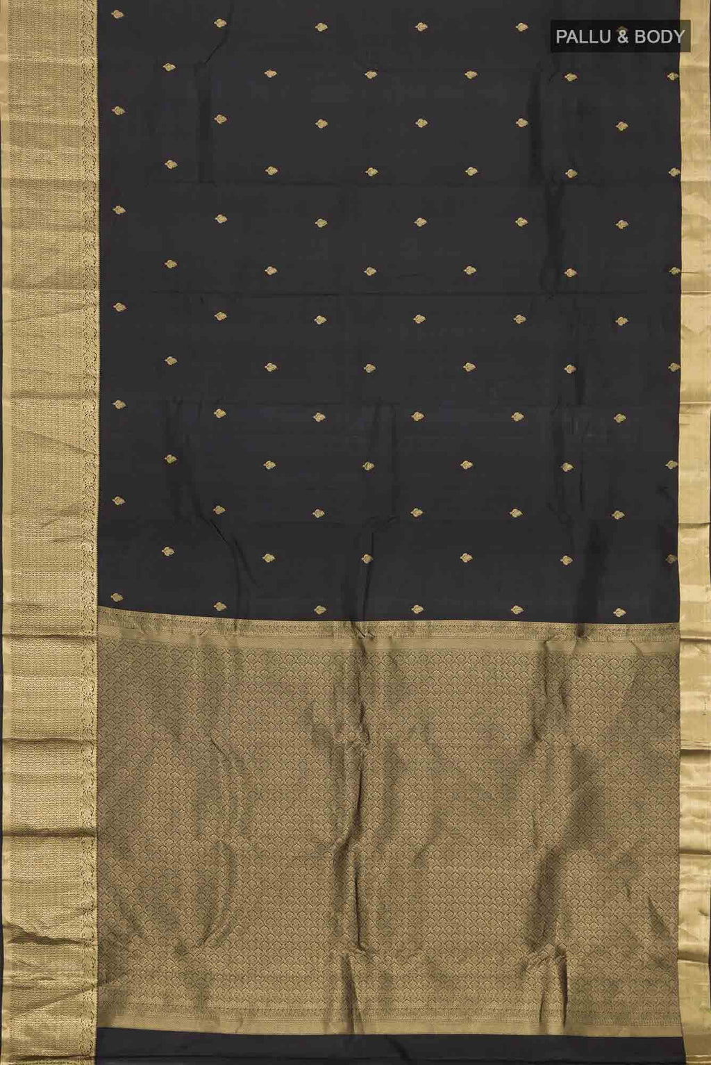 Black Kanchipuram Silk Saree