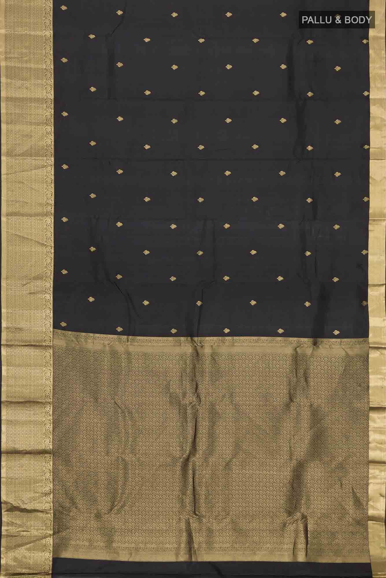 Black Kanchipuram Silk Saree
