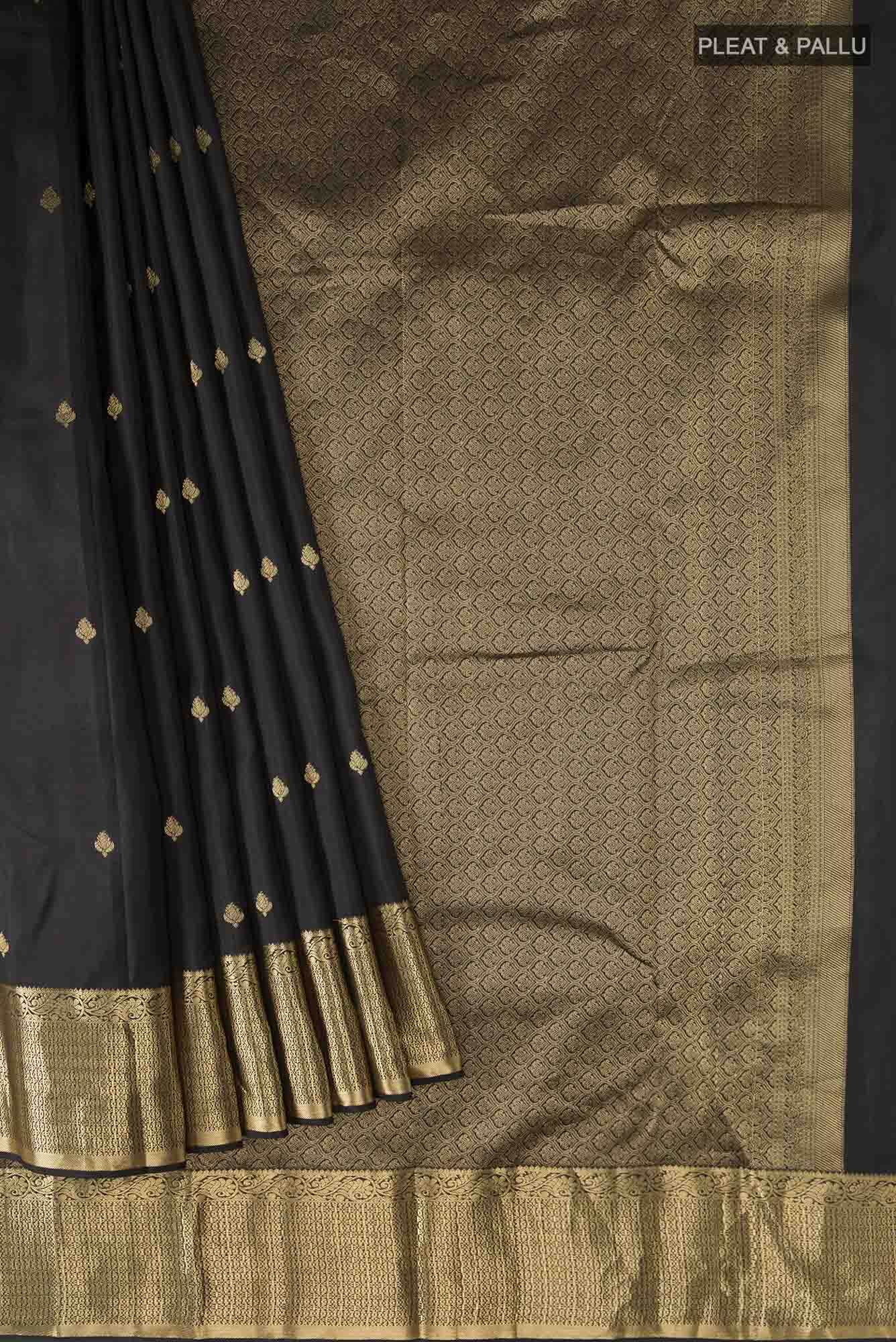 Black Kanchipuram Silk Saree