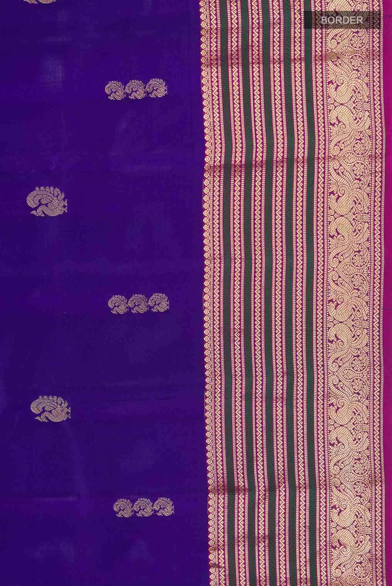 Blue Kanchipuram Silk Saree