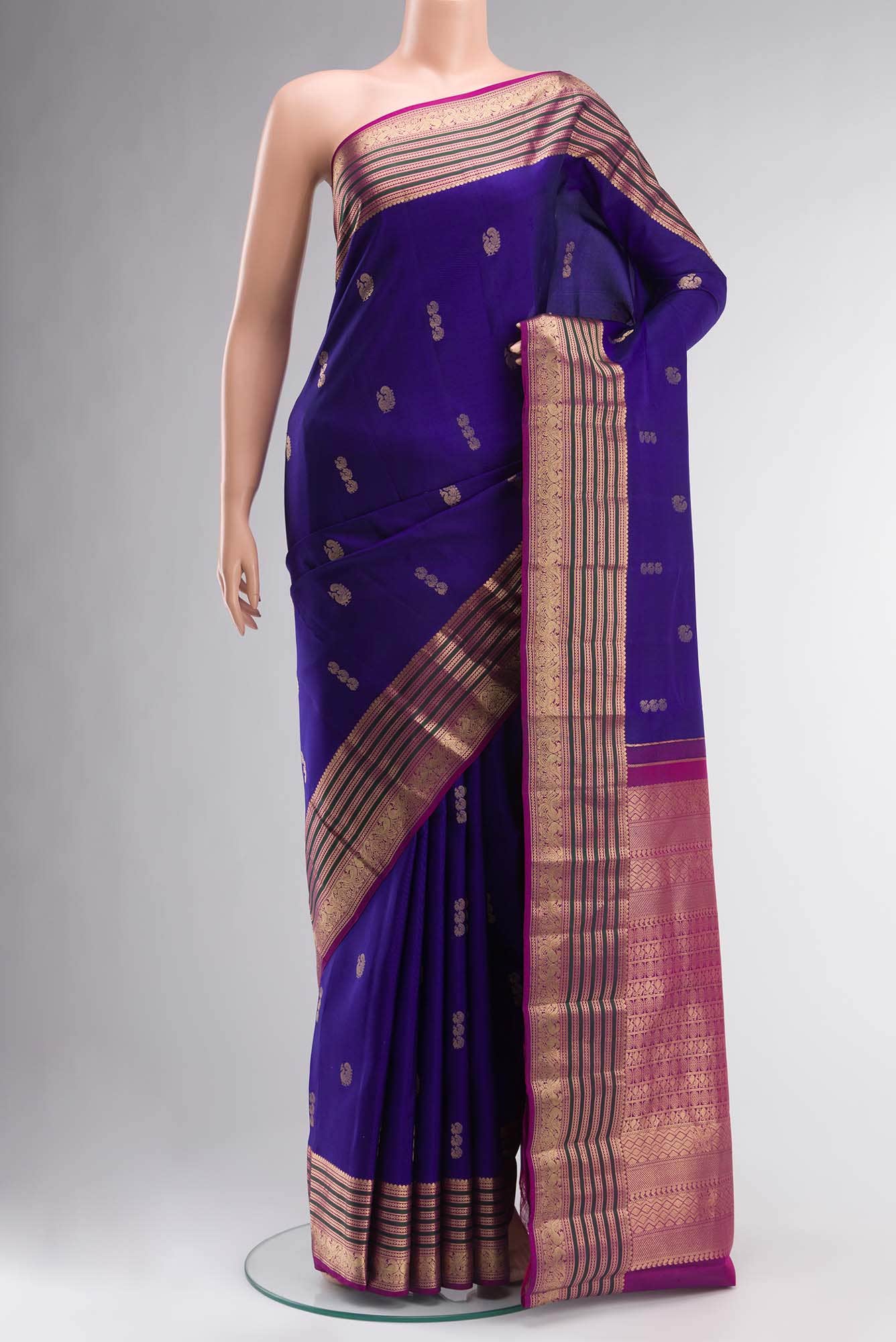 Blue Kanchipuram Silk Saree