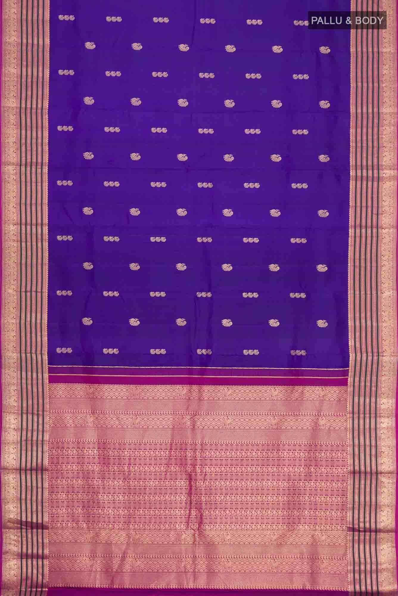 Blue Kanchipuram Silk Saree