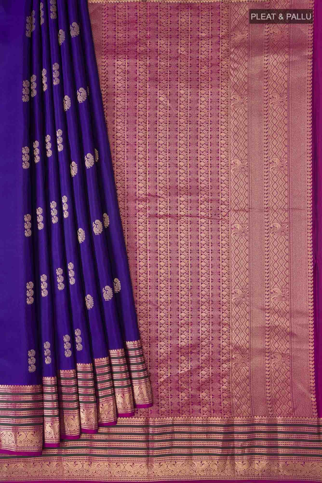 Blue Kanchipuram Silk Saree