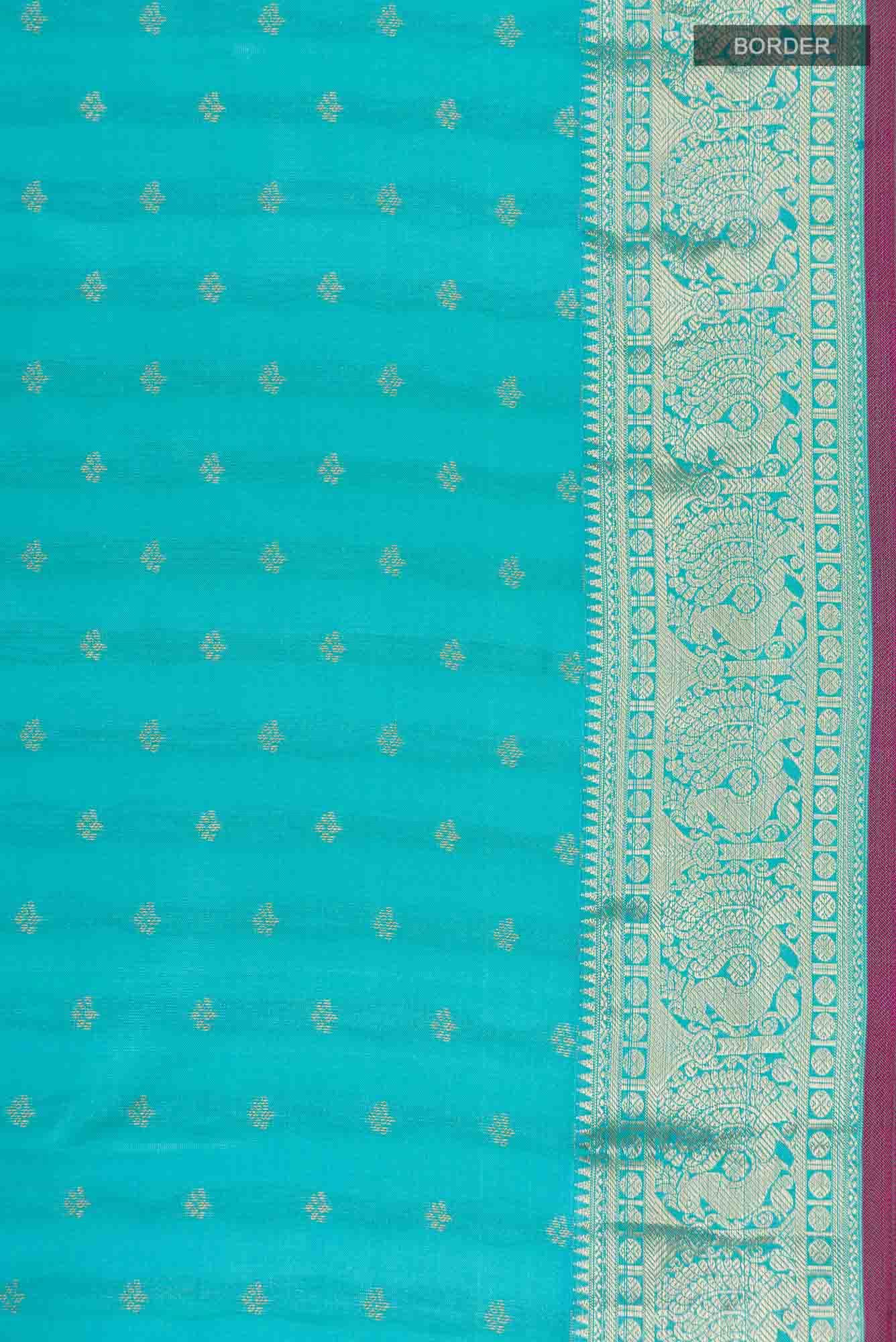 Blue Kanchipuram Silk Saree