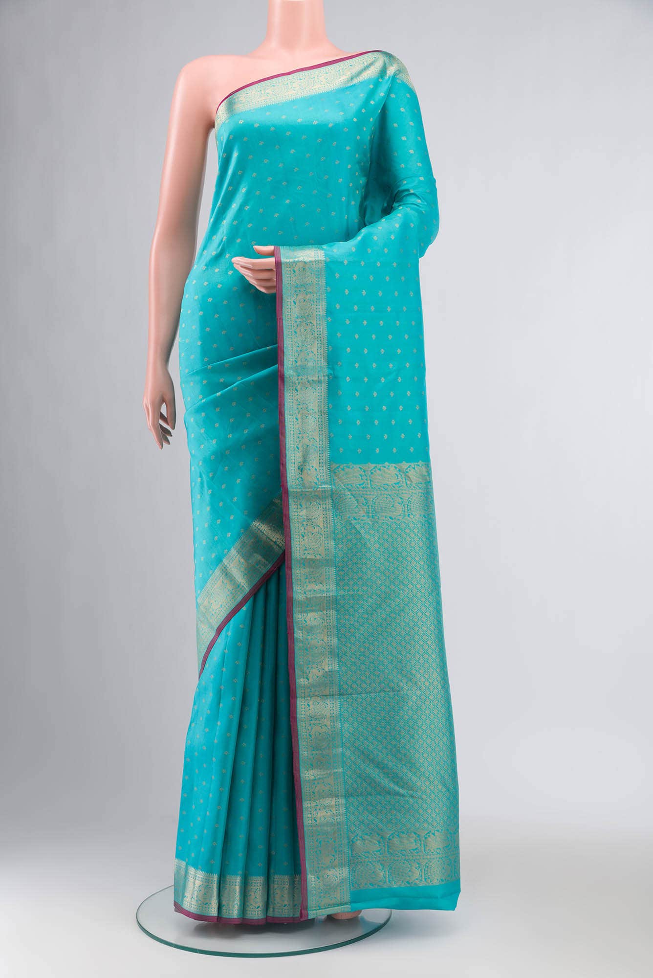Blue Kanchipuram Silk Saree