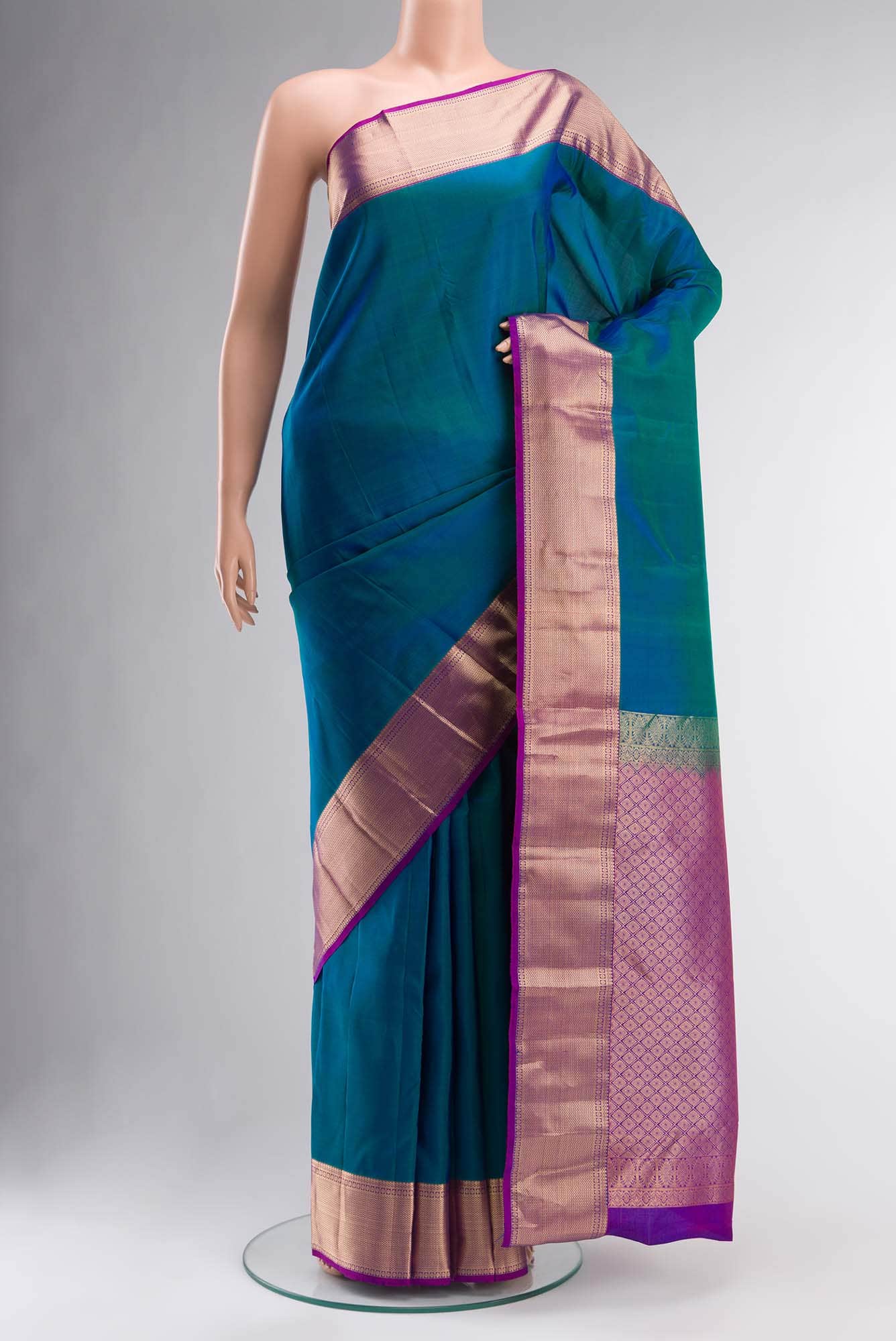 Blue Kanchipuram Silk Saree