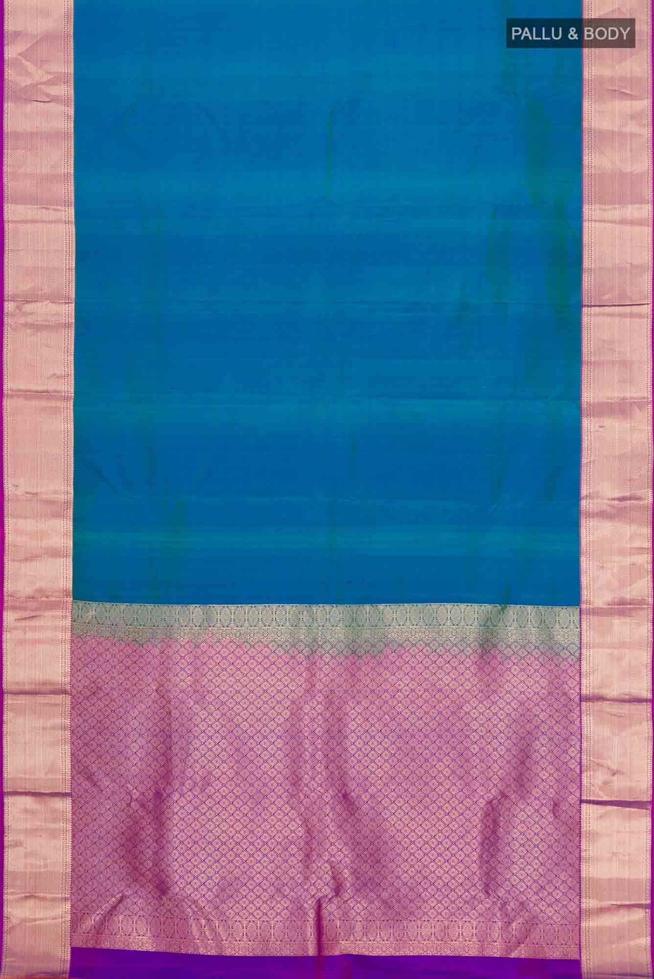Blue Kanchipuram Silk Saree