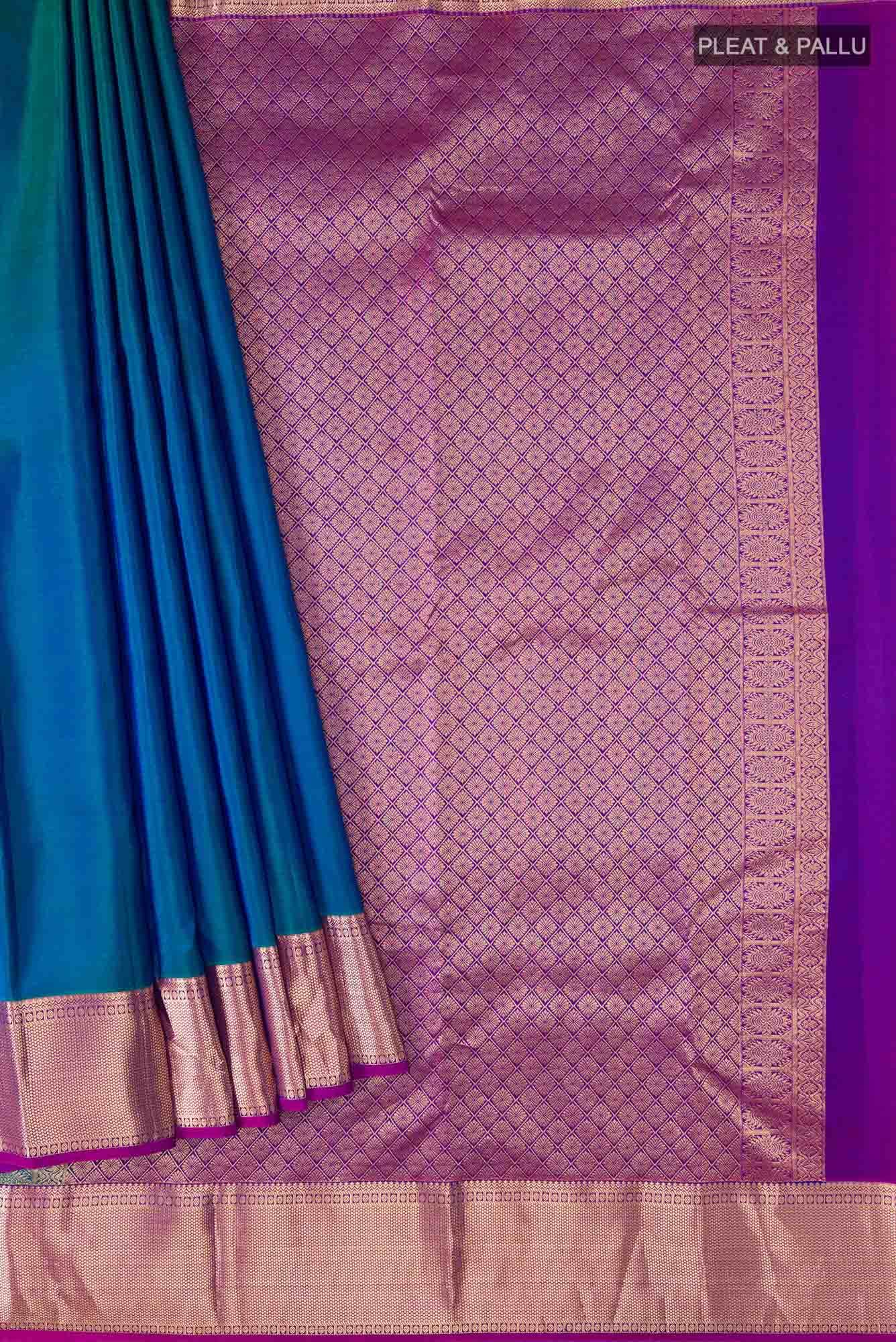 Blue Kanchipuram Silk Saree