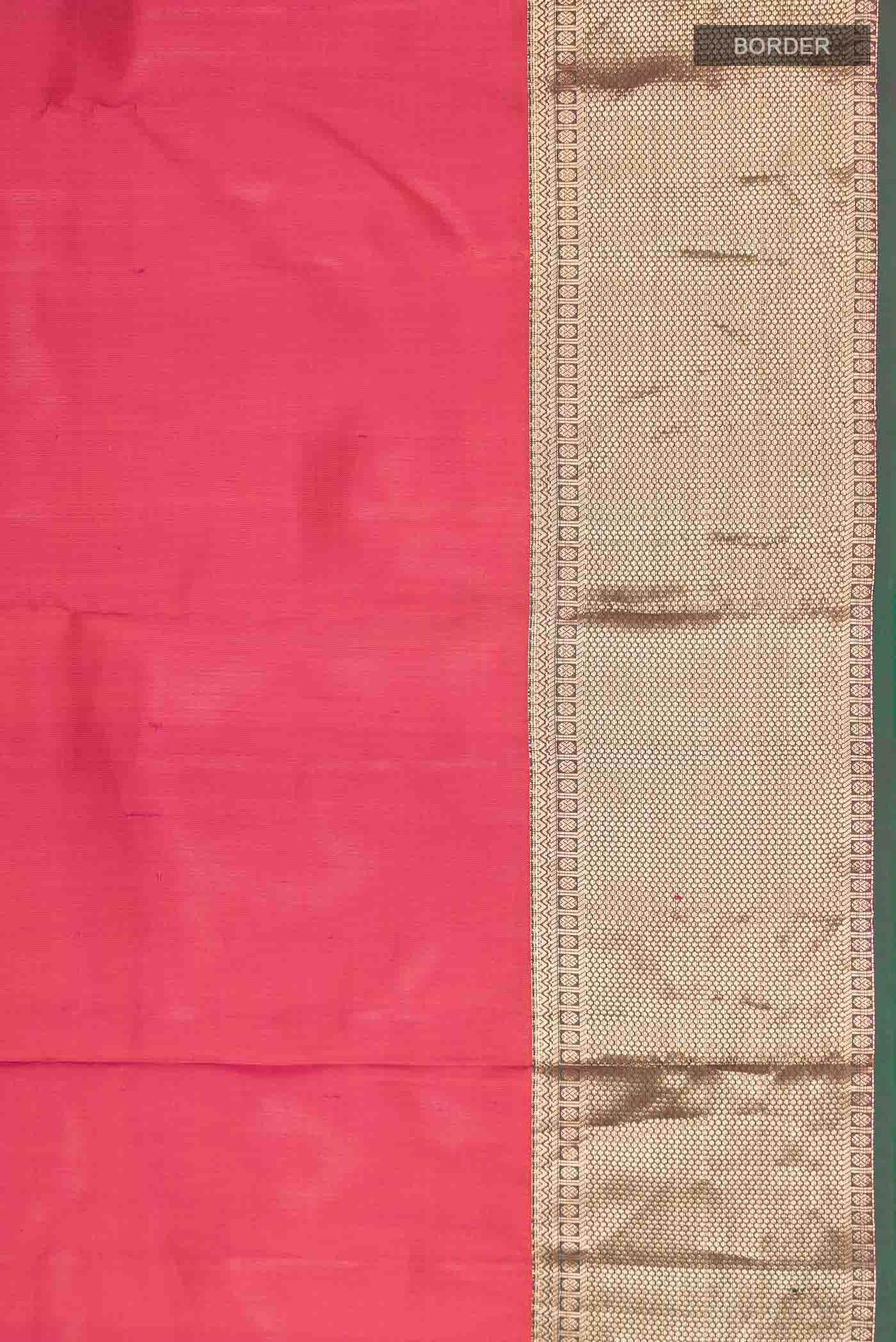 Orange with Pink Dual Tone Kanchipuram Silk Saree