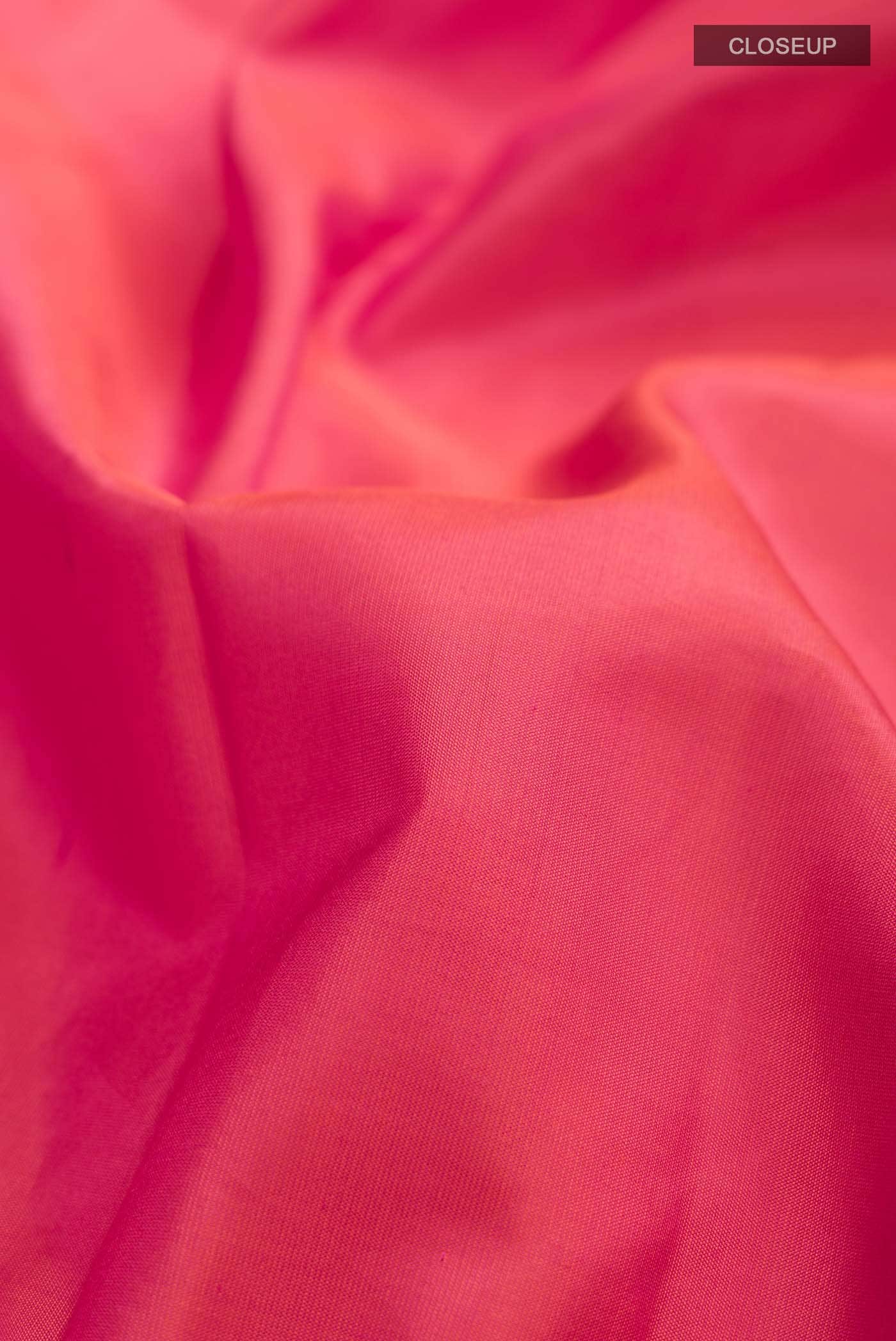 Orange with Pink Dual Tone Kanchipuram Silk Saree