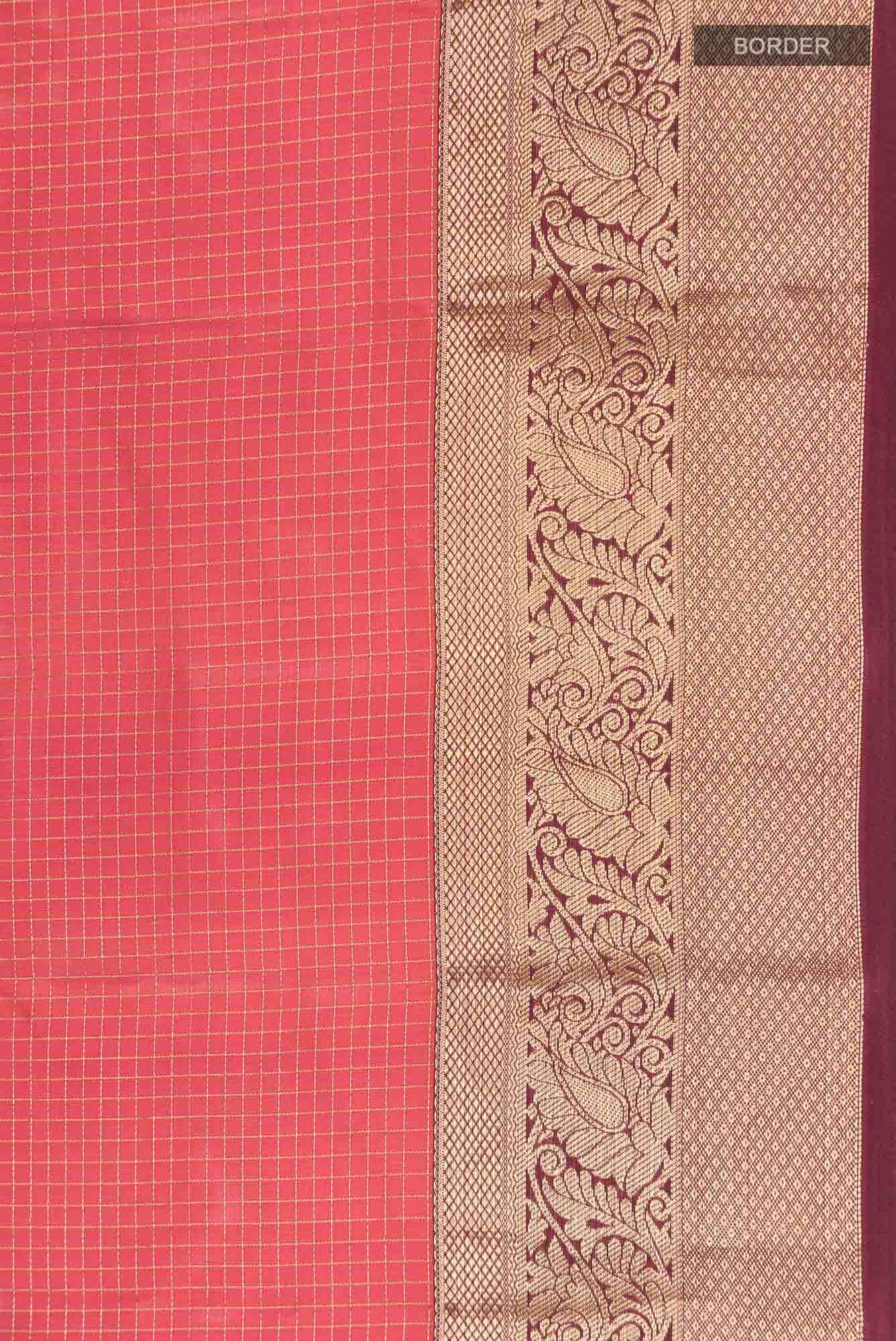 Orange Kanchipuram Silk Saree