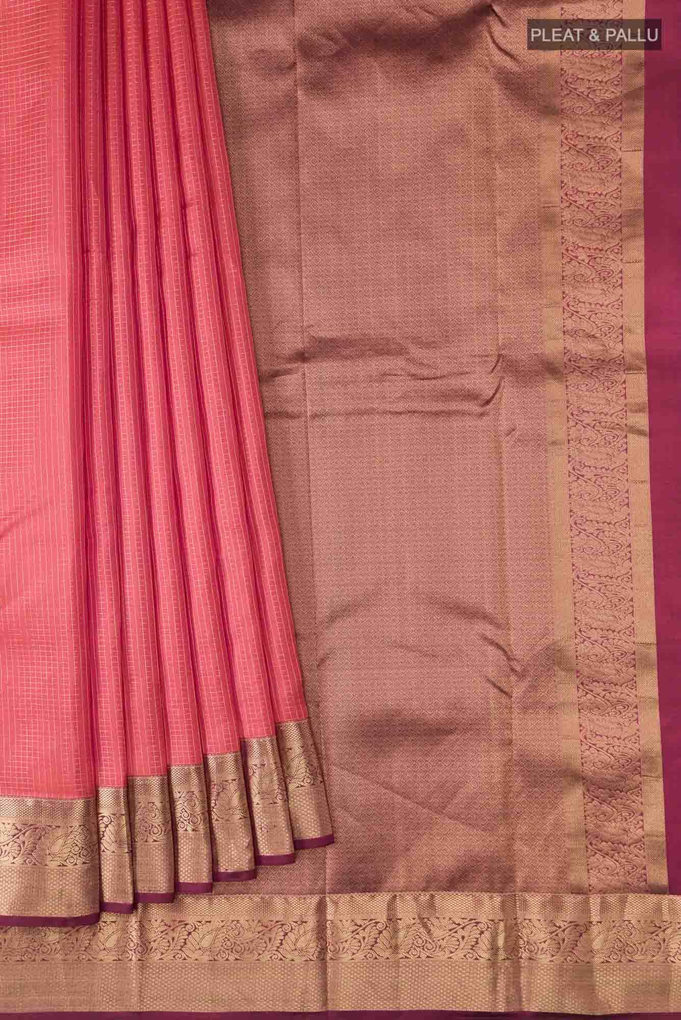 Orange Kanchipuram Silk Saree