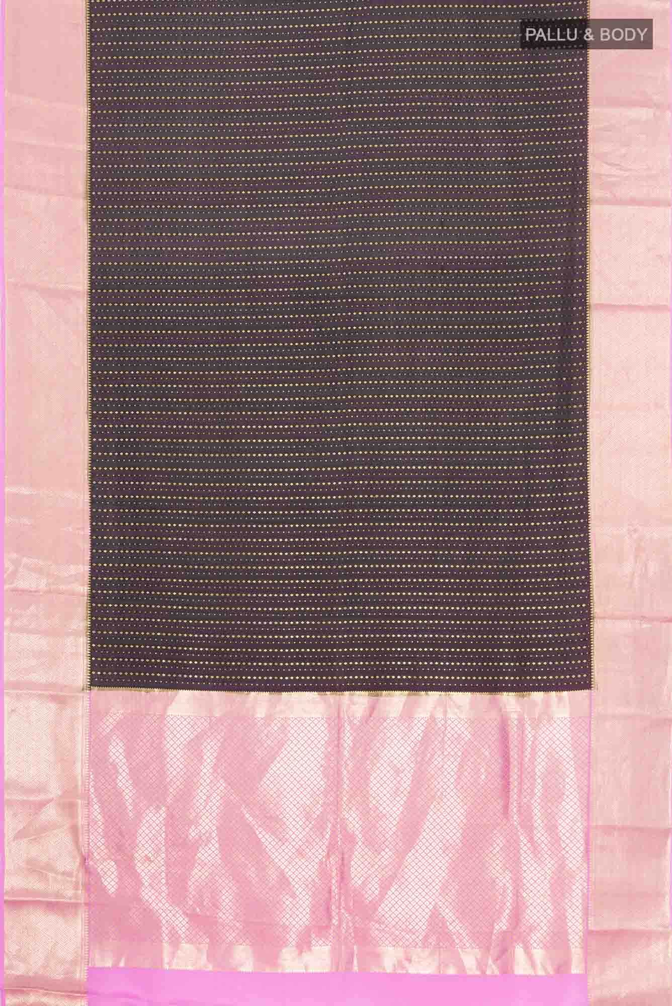 Black Mysore Crepe Saree