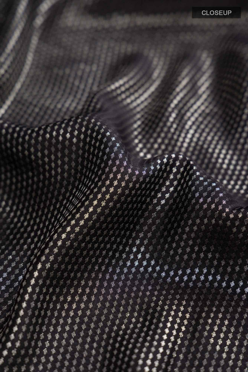 Black Mysore Crepe Saree