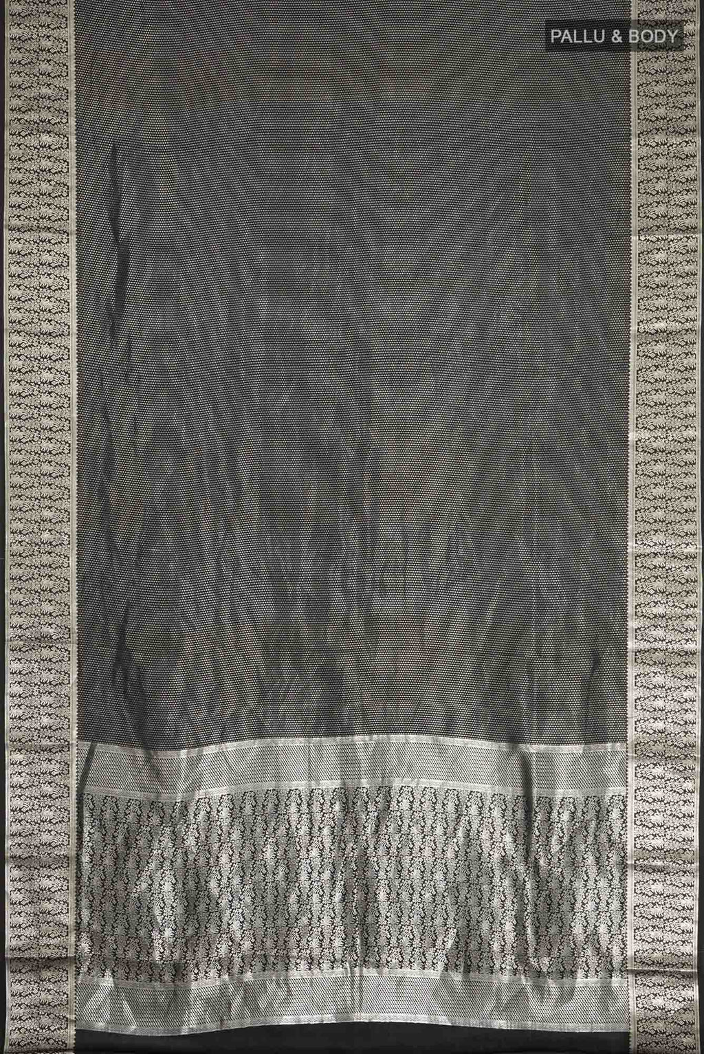 Black Mysore Crepe Saree