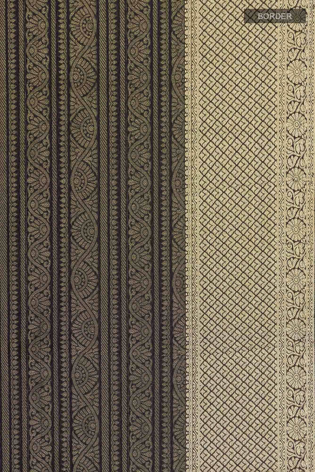 Black Mysore Crepe Saree