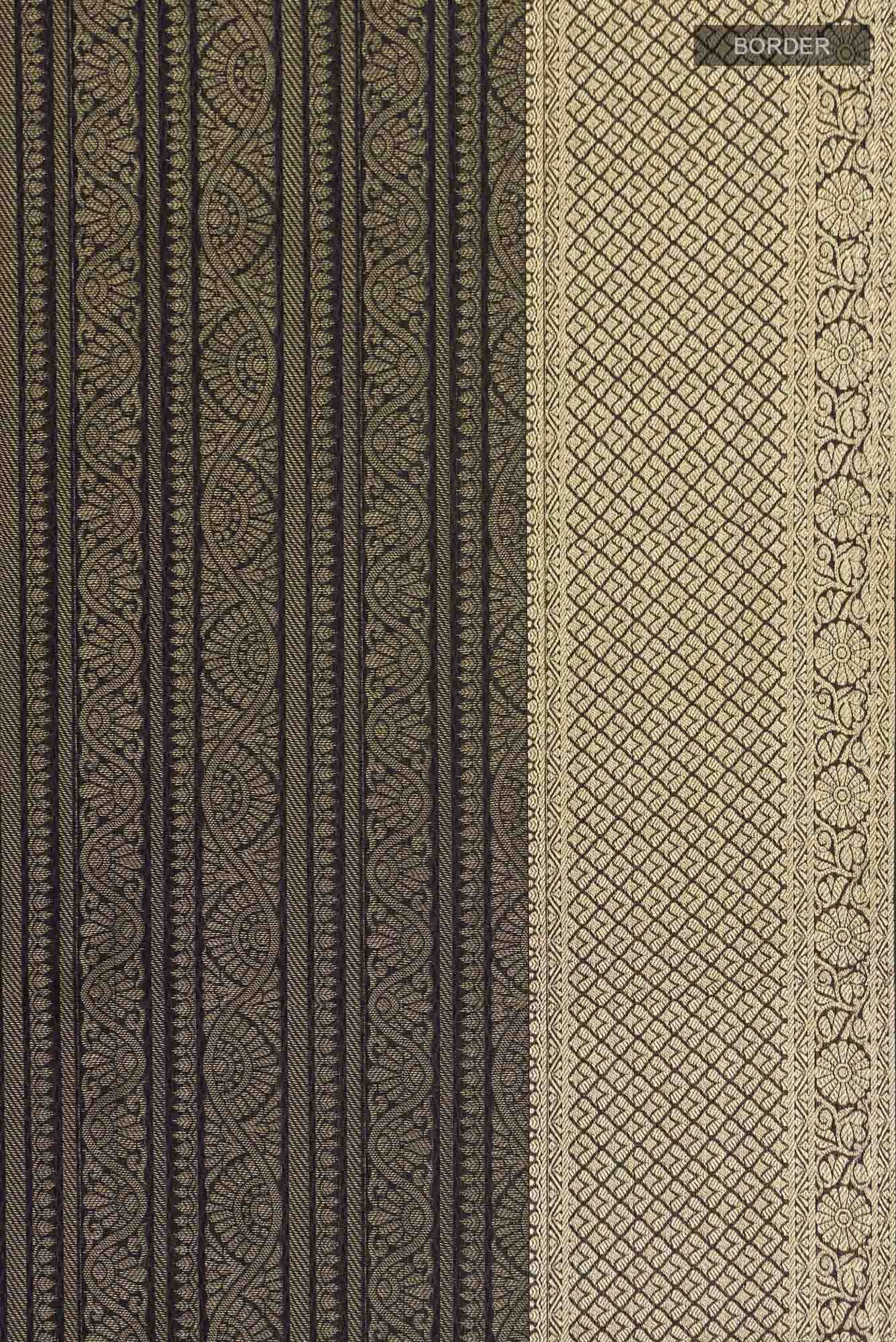Black Mysore Crepe Saree