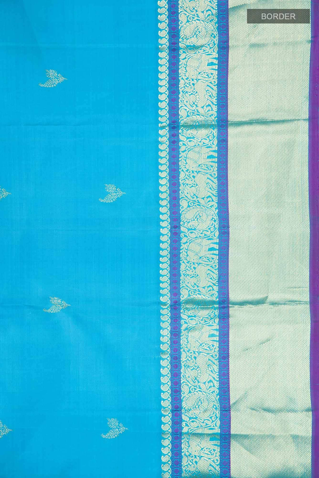 Blue Kanchipuram Silk Saree