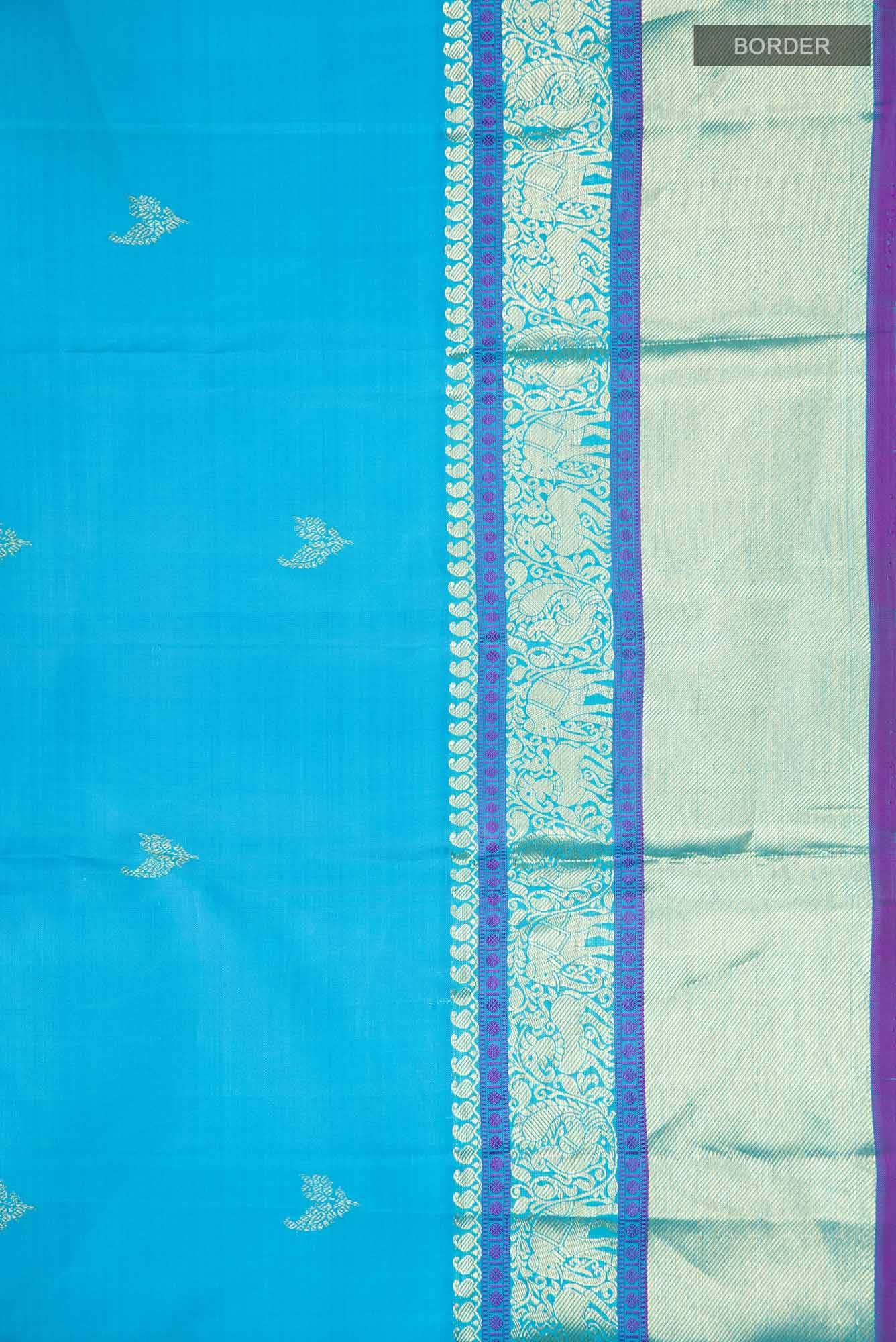 Blue Kanchipuram Silk Saree
