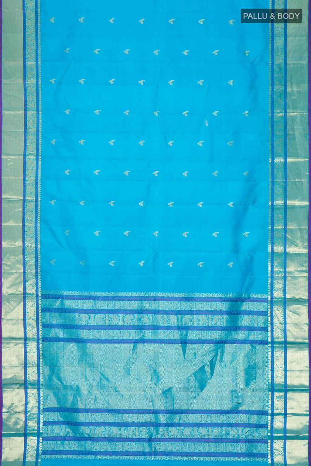 Blue Kanchipuram Silk Saree