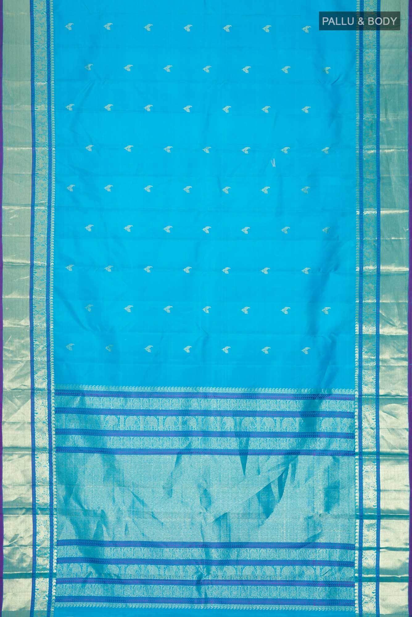 Blue Kanchipuram Silk Saree