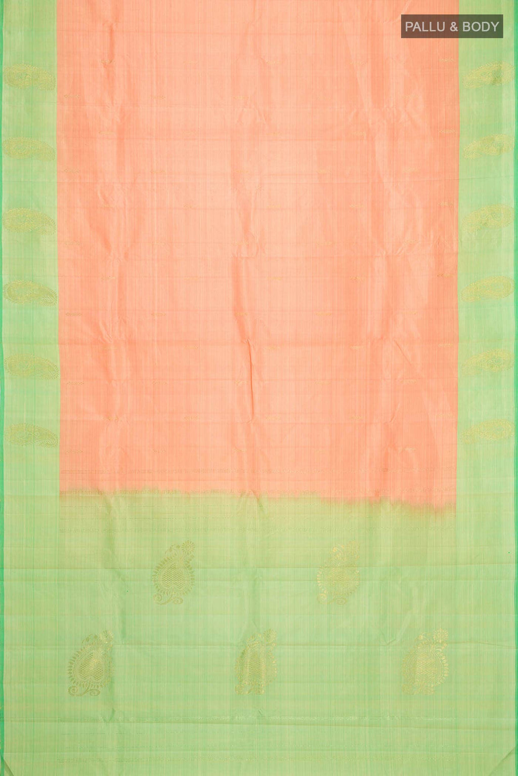 Peach Kanchipuram Silk Saree