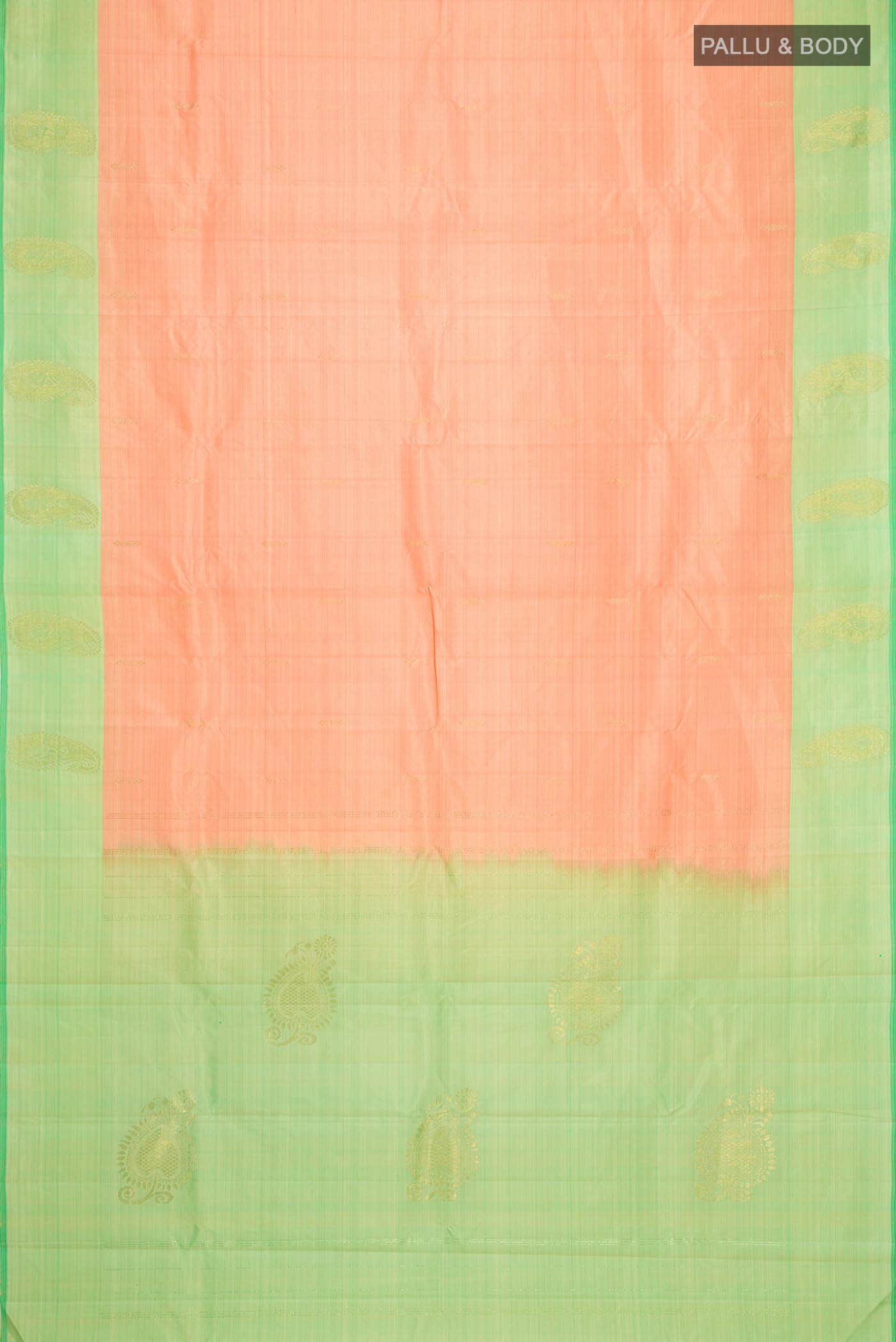 Peach Kanchipuram Silk Saree