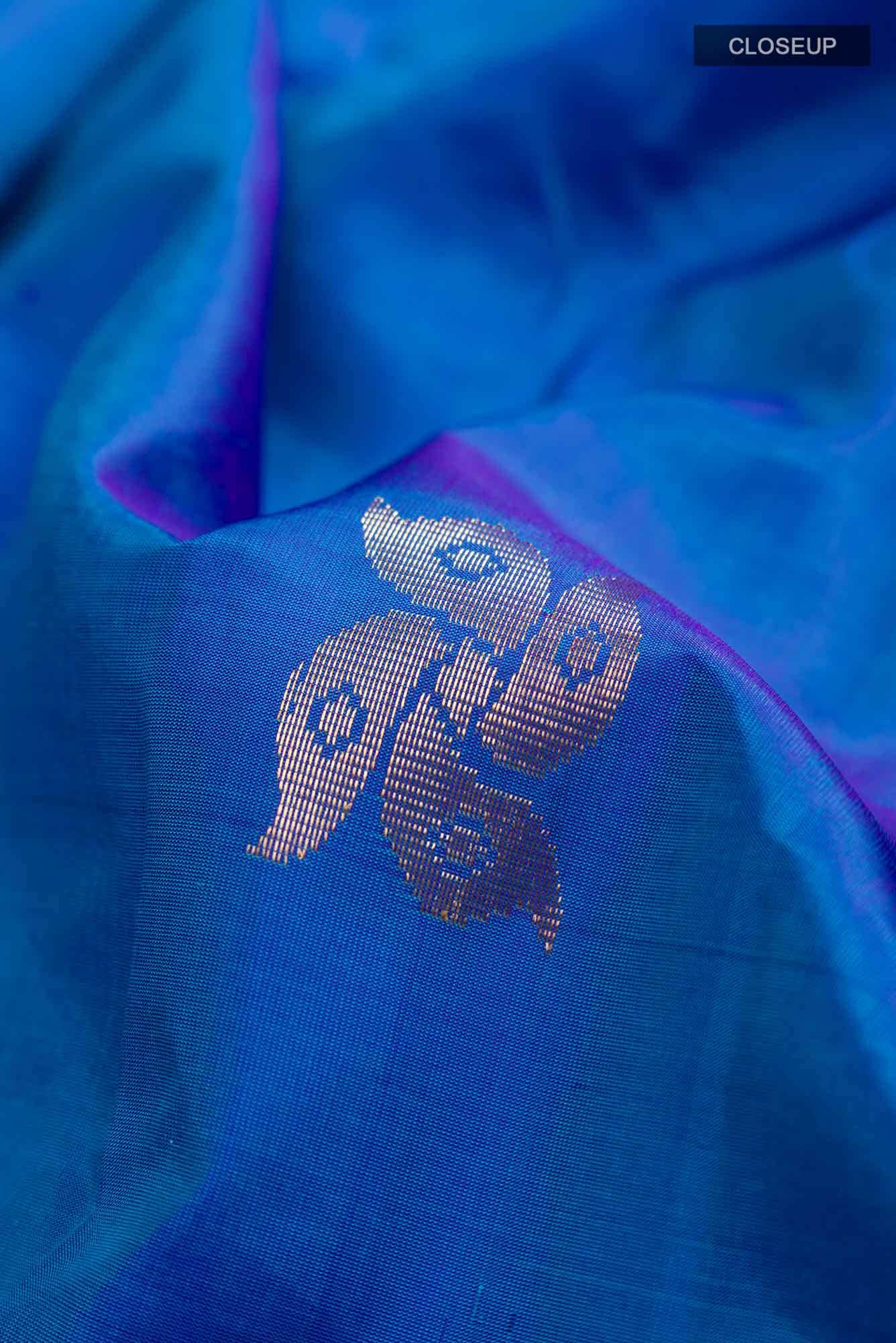 Blue Kanchipuram Silk Saree