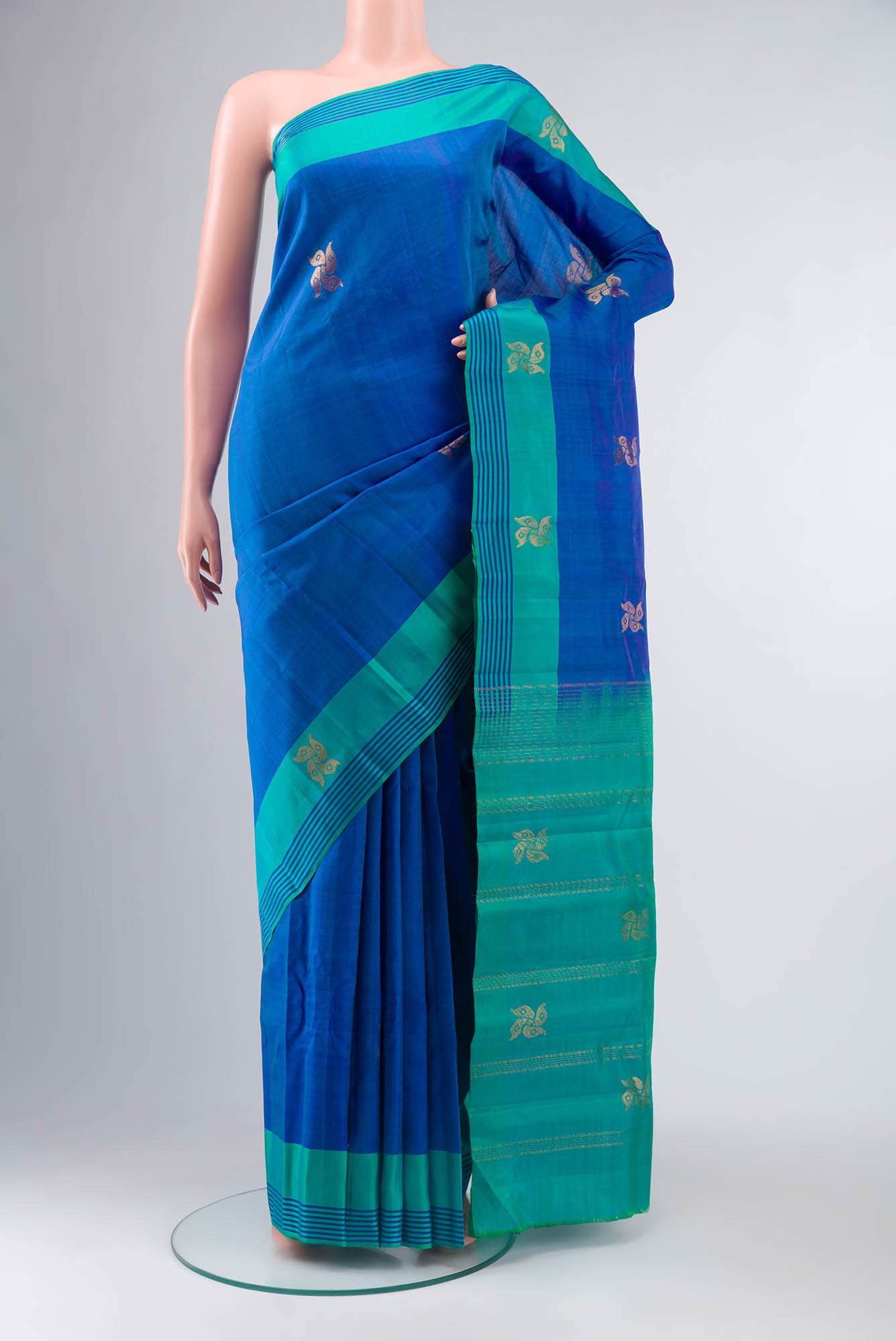 Blue Kanchipuram Silk Saree