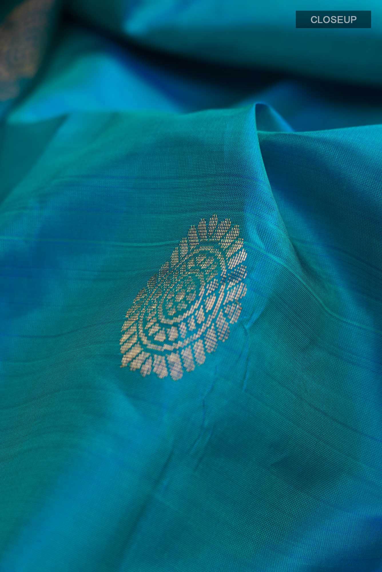 Blue Kanchipuram Silk Saree