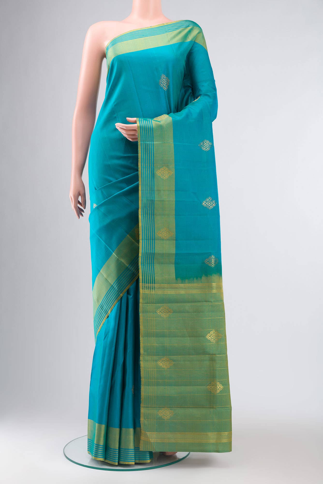 Blue Kanchipuram Silk Saree