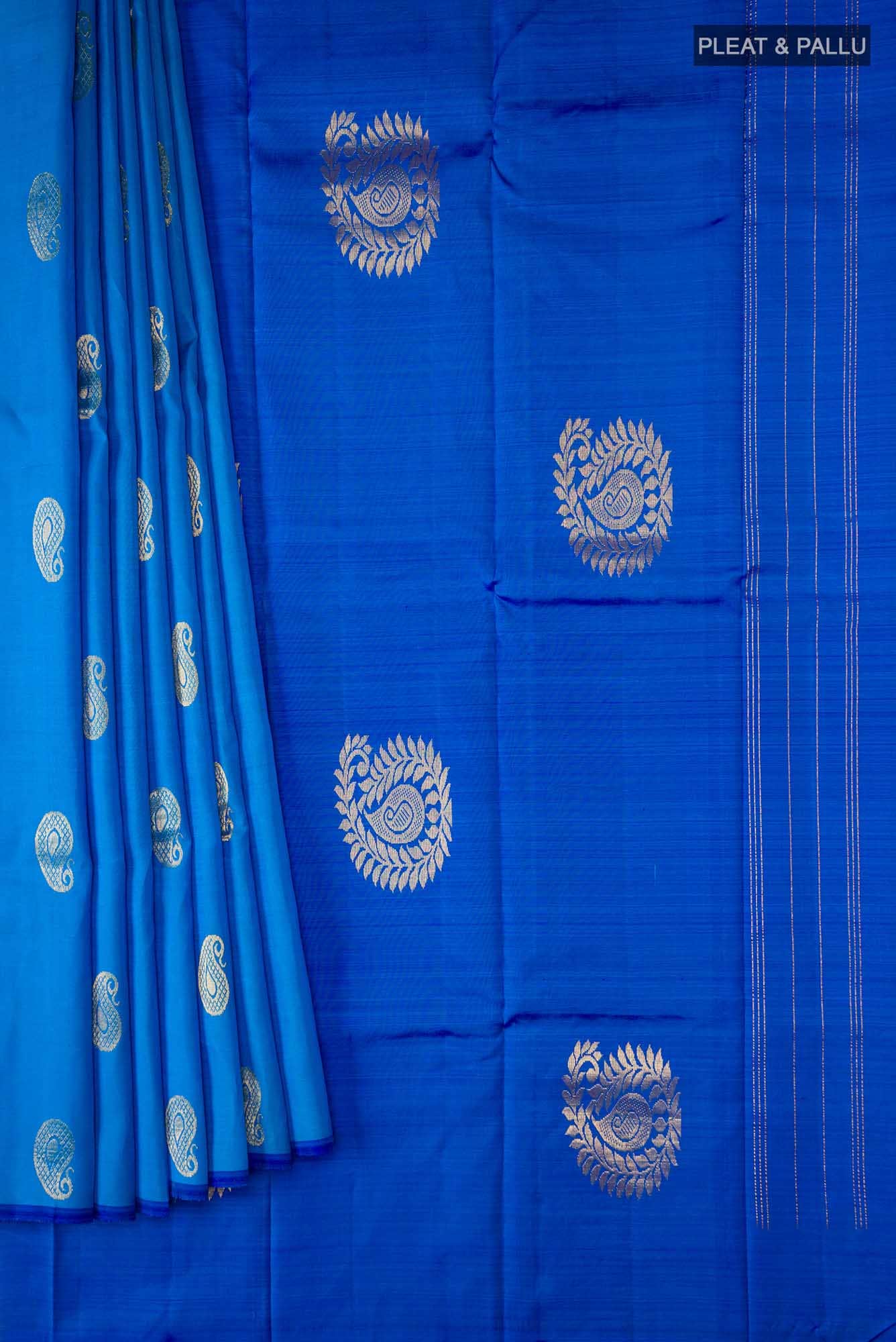 Blue Dual Tone Kanchipuram Silk Saree
