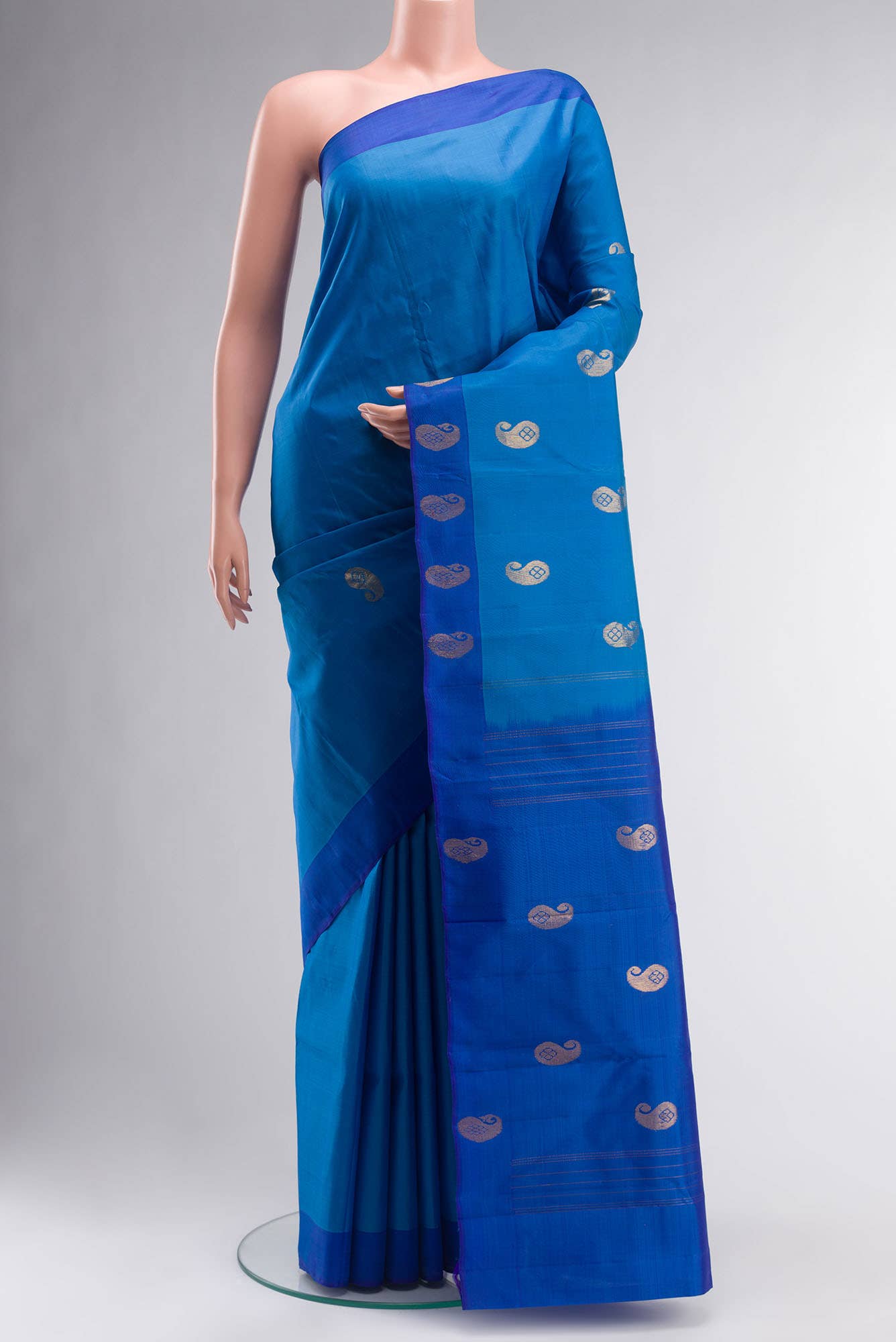 Blue Kanchipuram Silk Saree