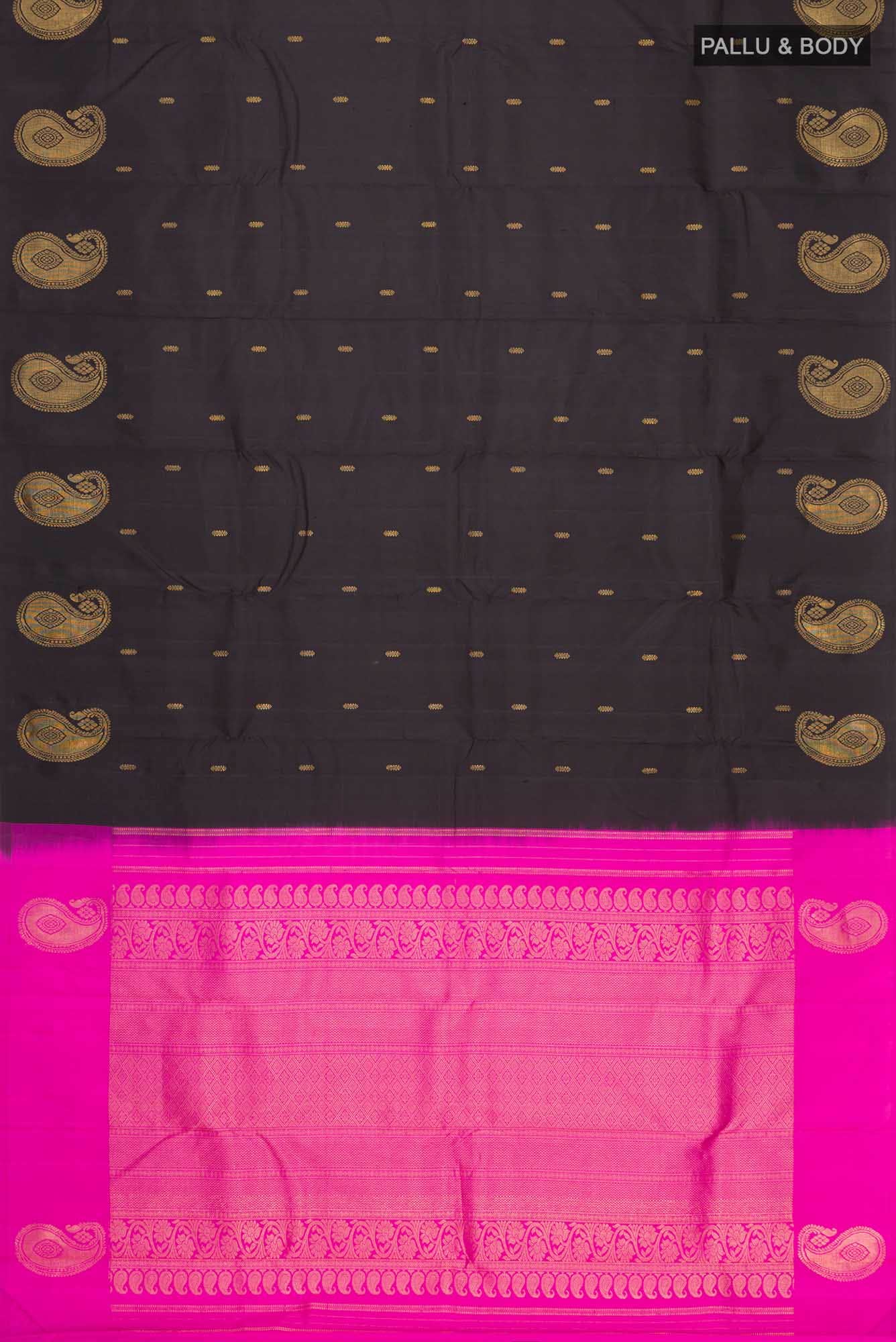 Black Kanchipuram Silk Saree