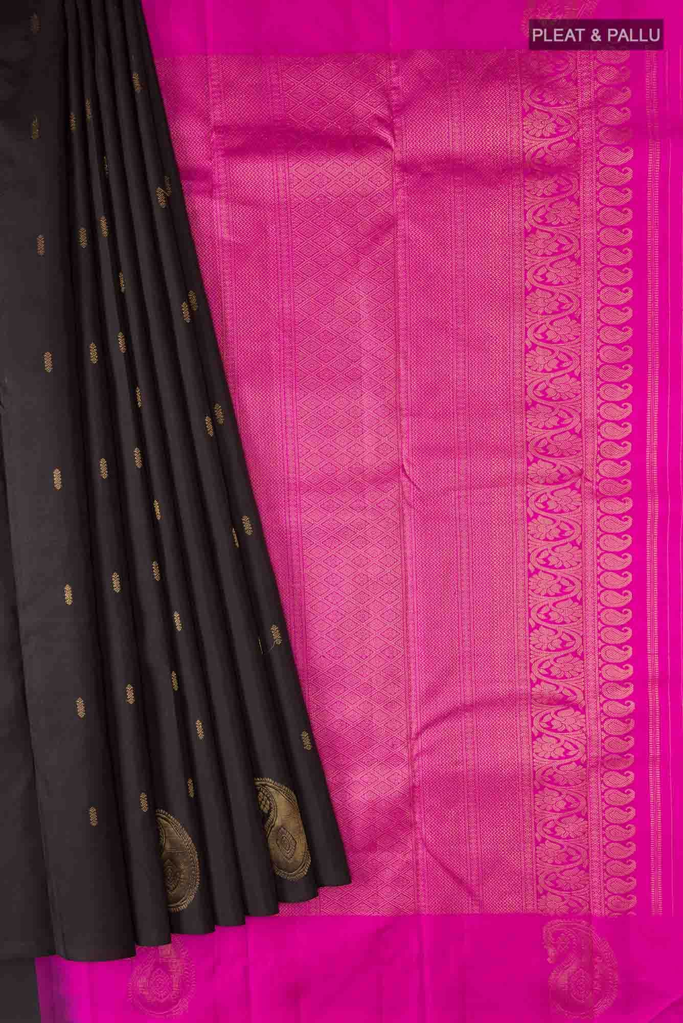 Black Kanchipuram Silk Saree