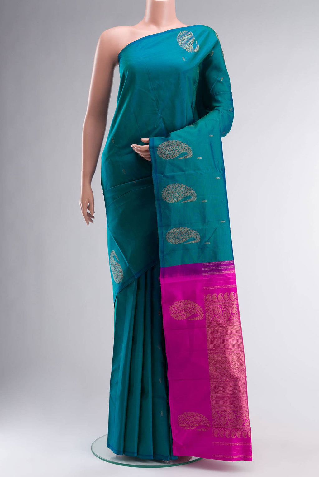 Blue Kanchipuram Silk Saree