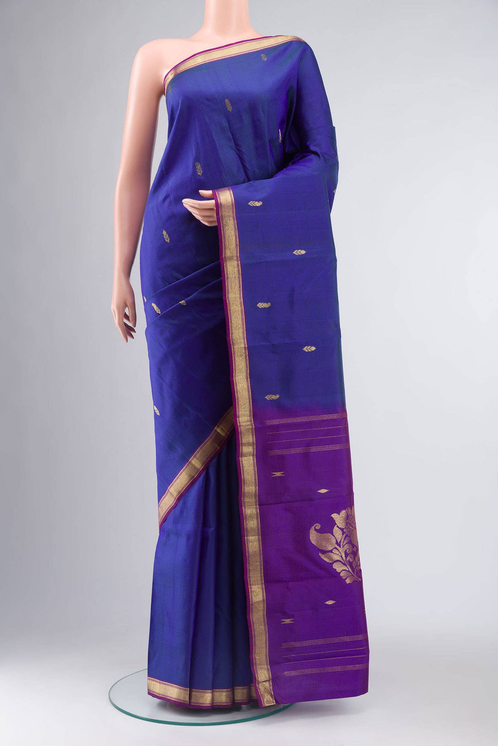 Blue Kanchipuram Silk Saree