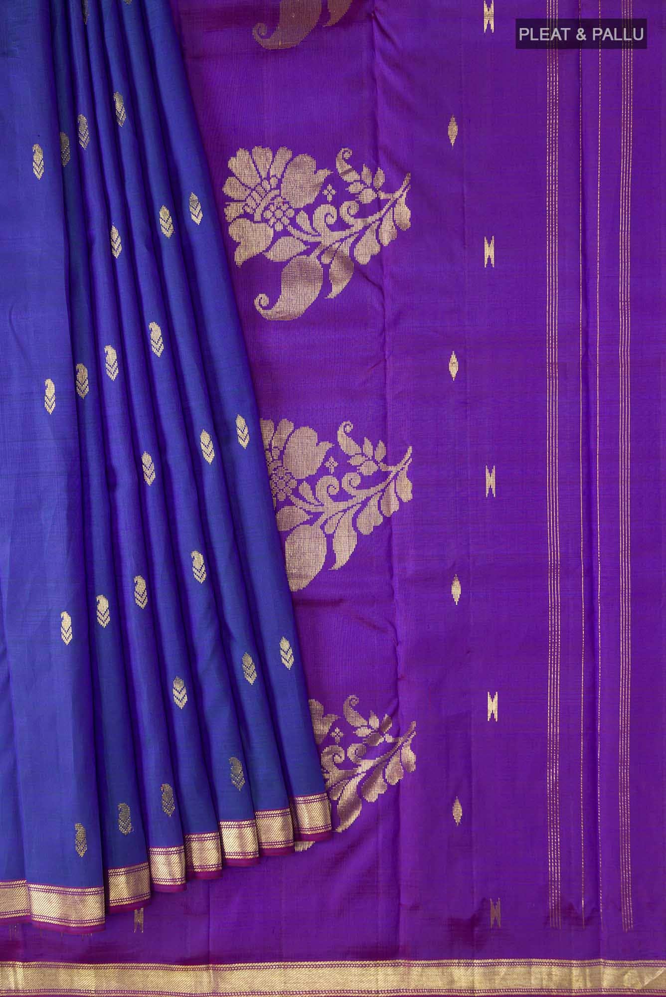 Blue Kanchipuram Silk Saree
