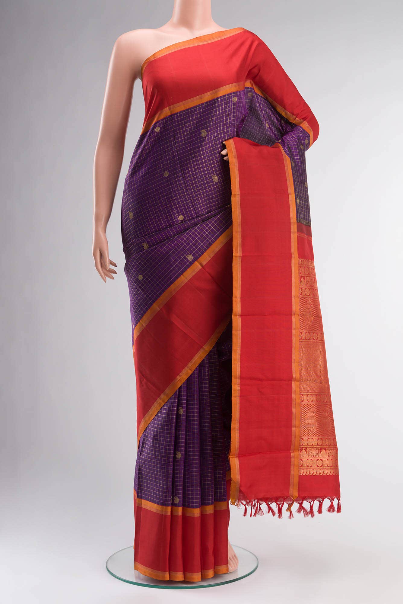 Blue Kanchipuram Silk Saree