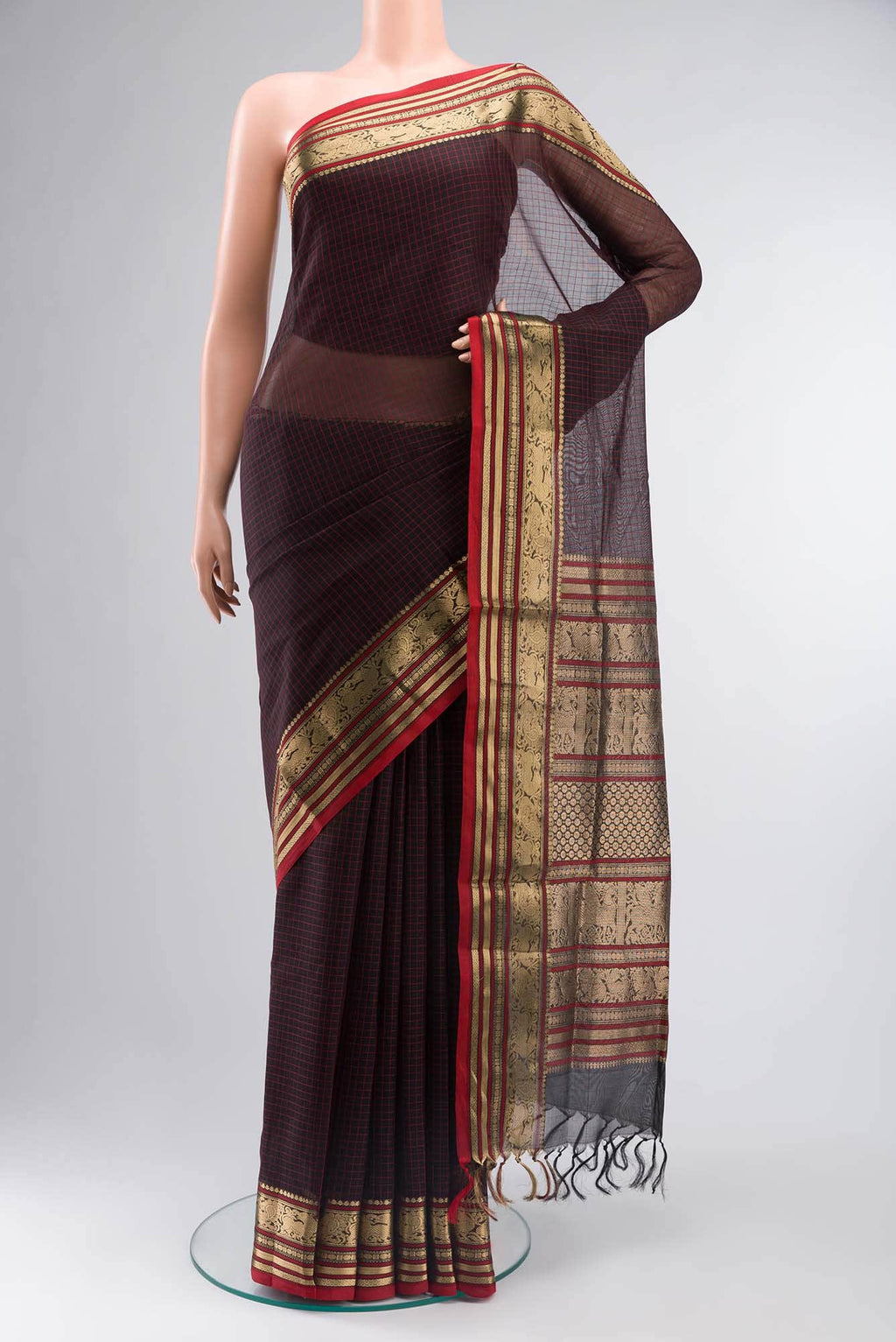 Black Silk Cotton Saree
