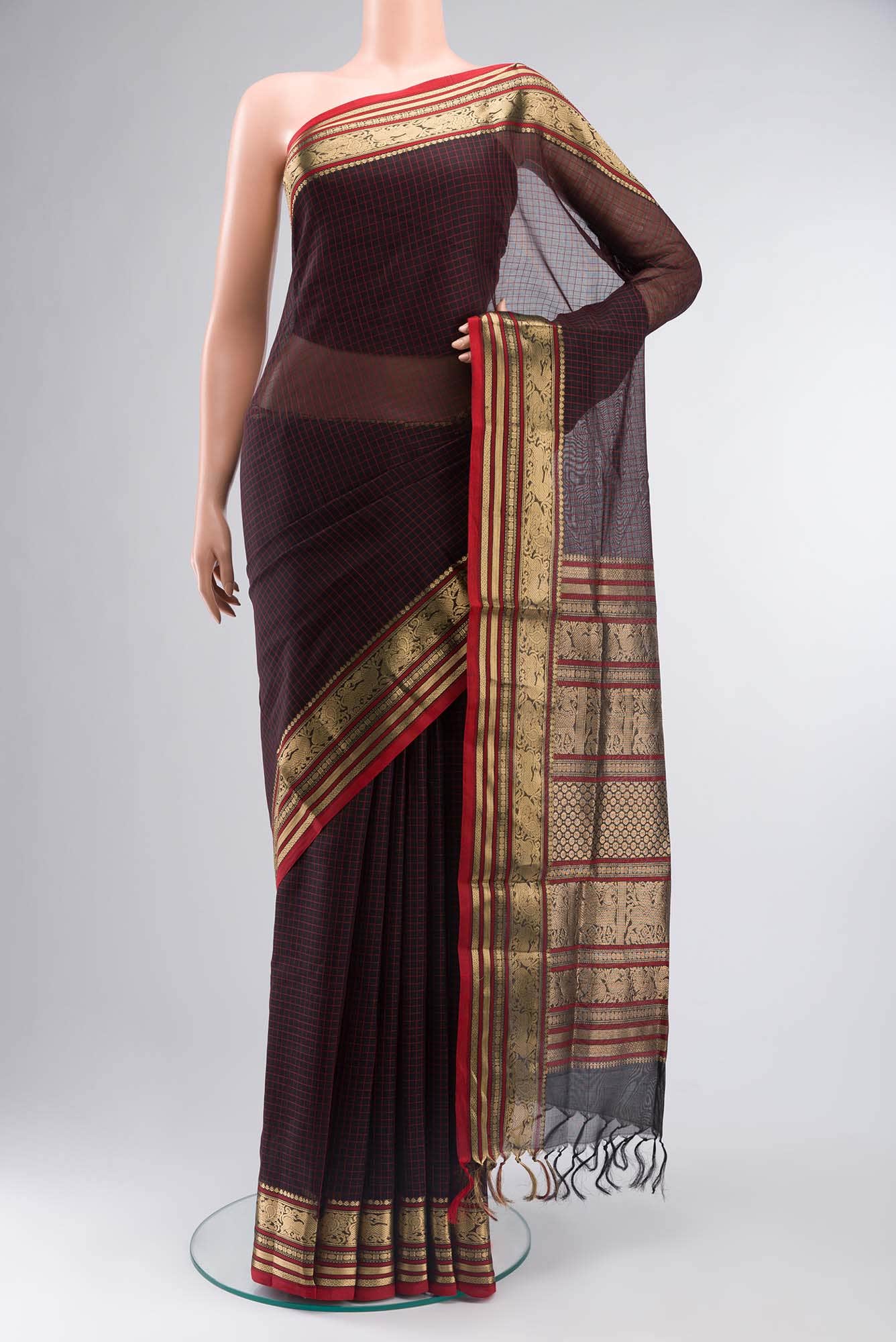 Black Silk Cotton Saree