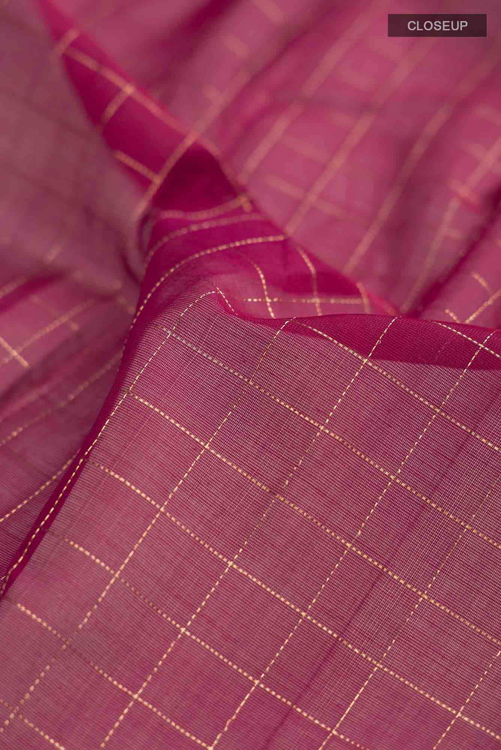 Dark Pink Silk Cotton Saree