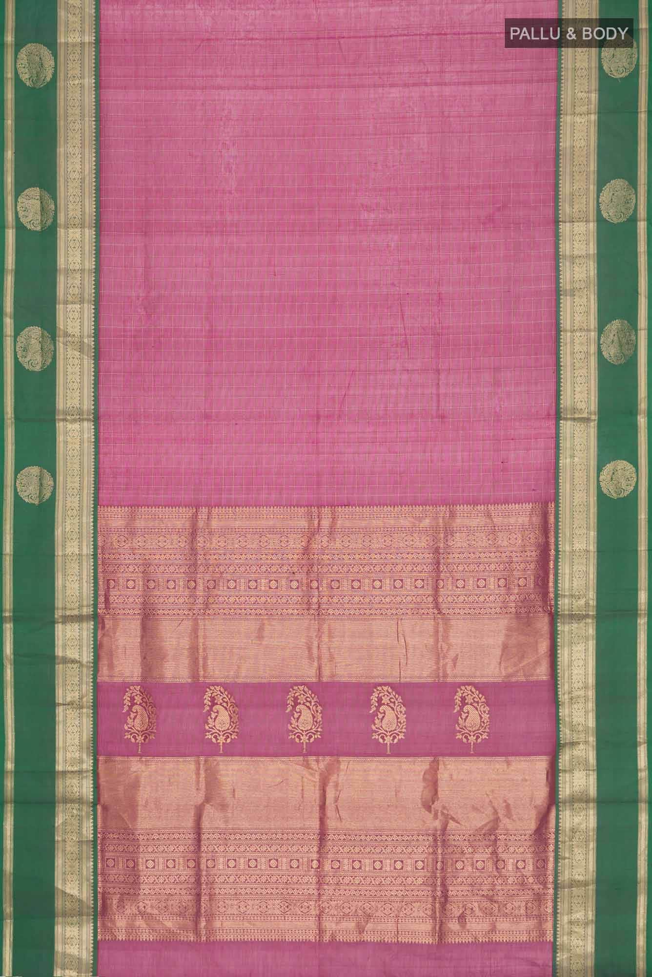 Dark Pink Silk Cotton Saree