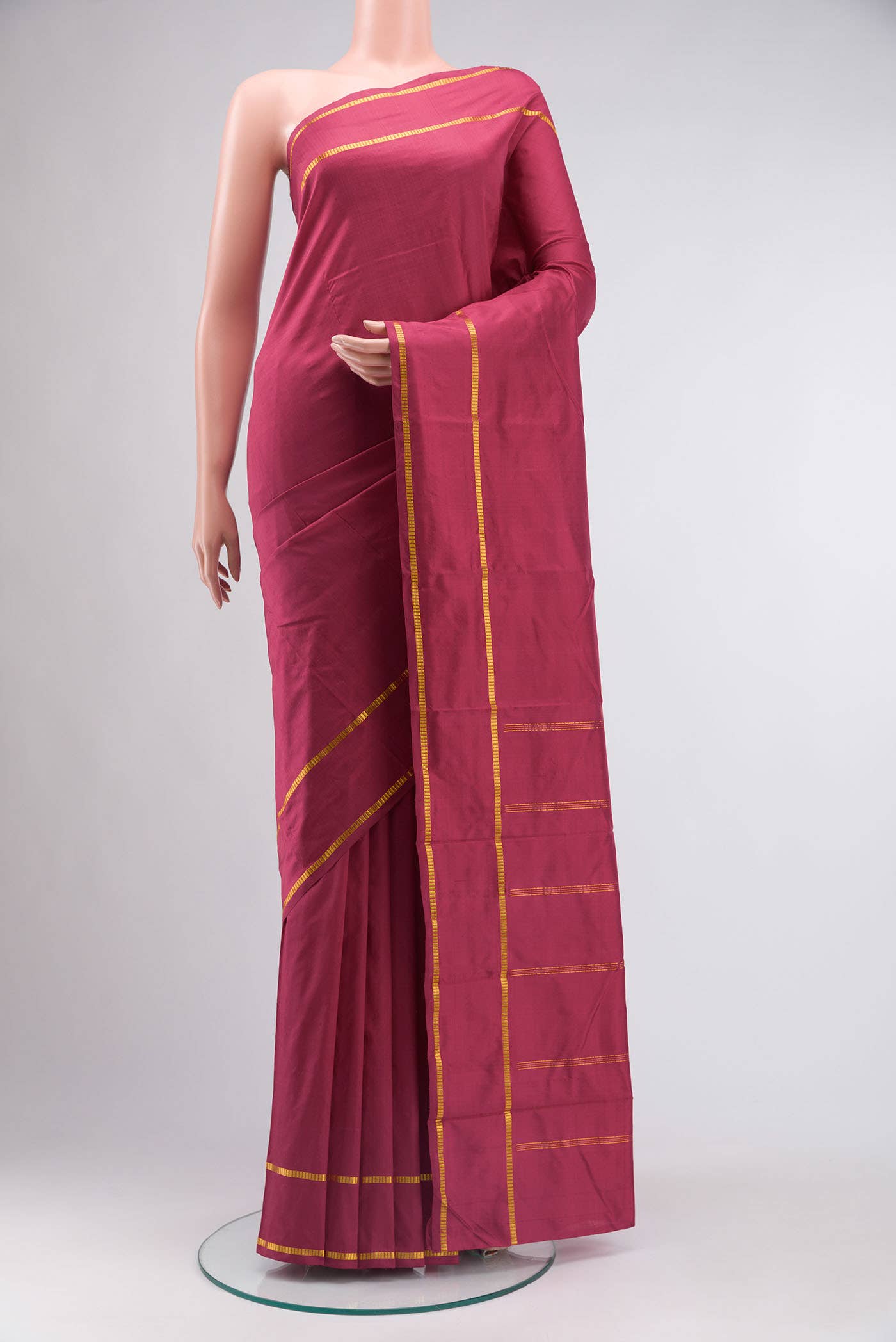 Maroon Kanchipuram Silk Saree
