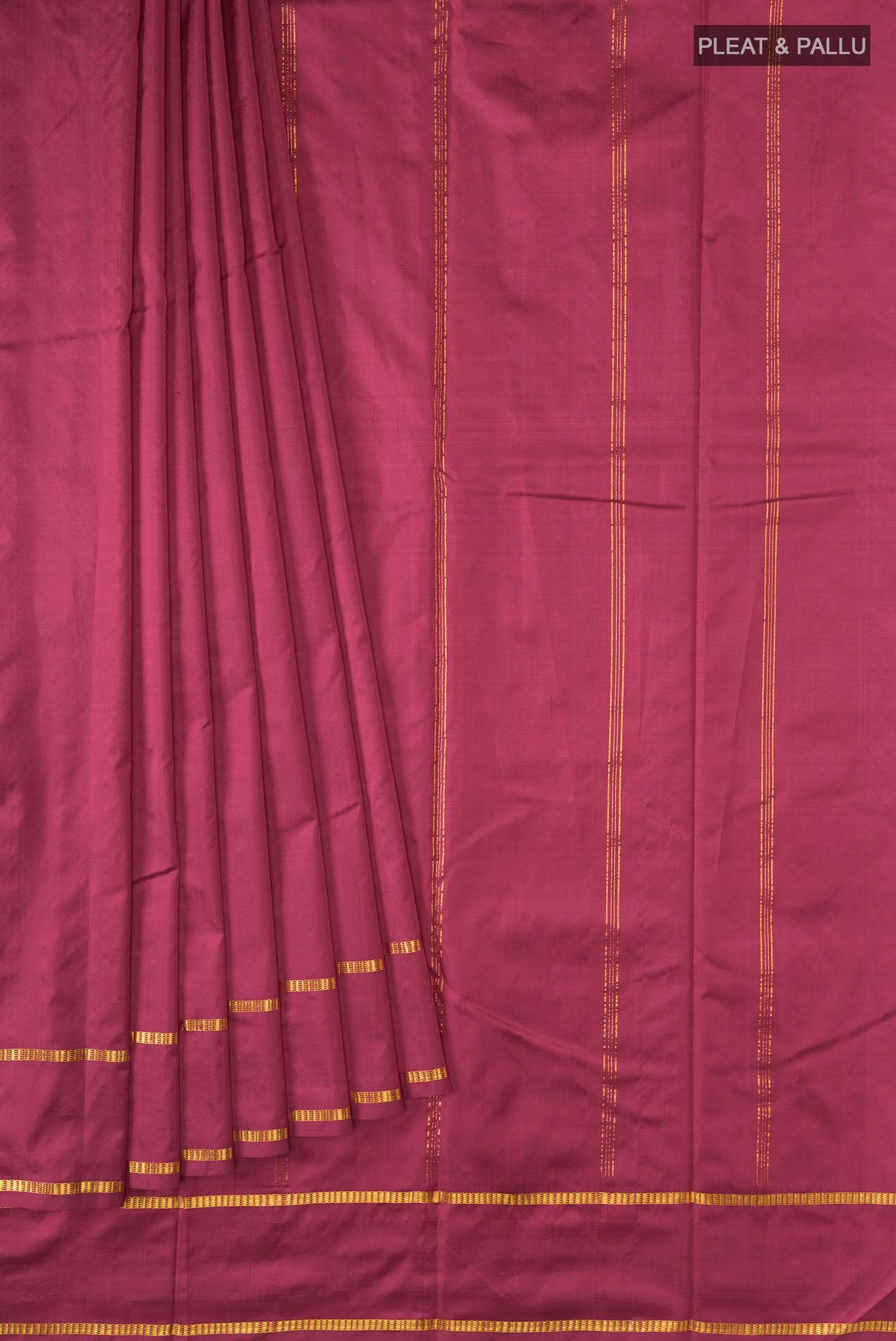 Maroon Kanchipuram Silk Saree